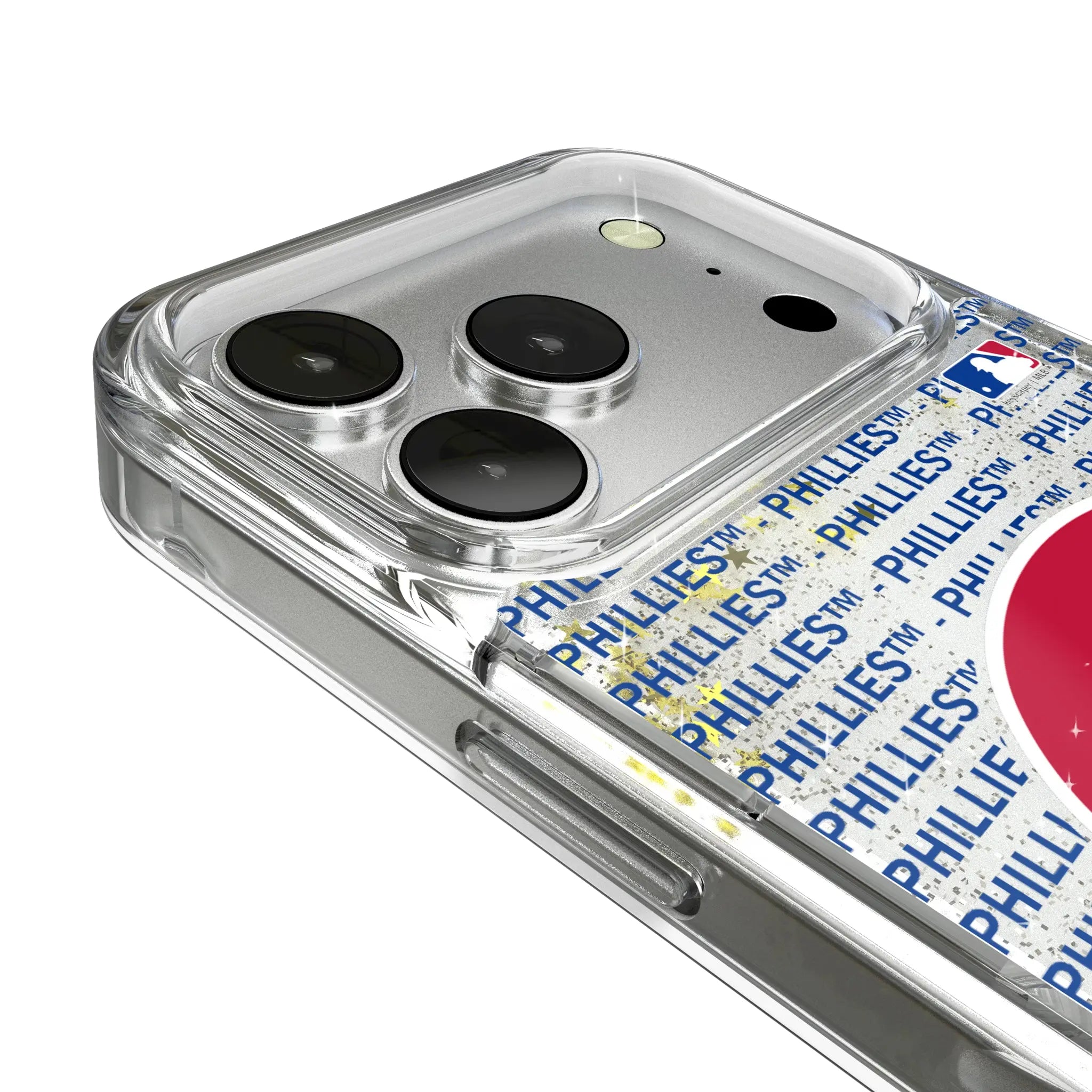 Philadelphia Phillies Text Backdrop Glitter Phone Case