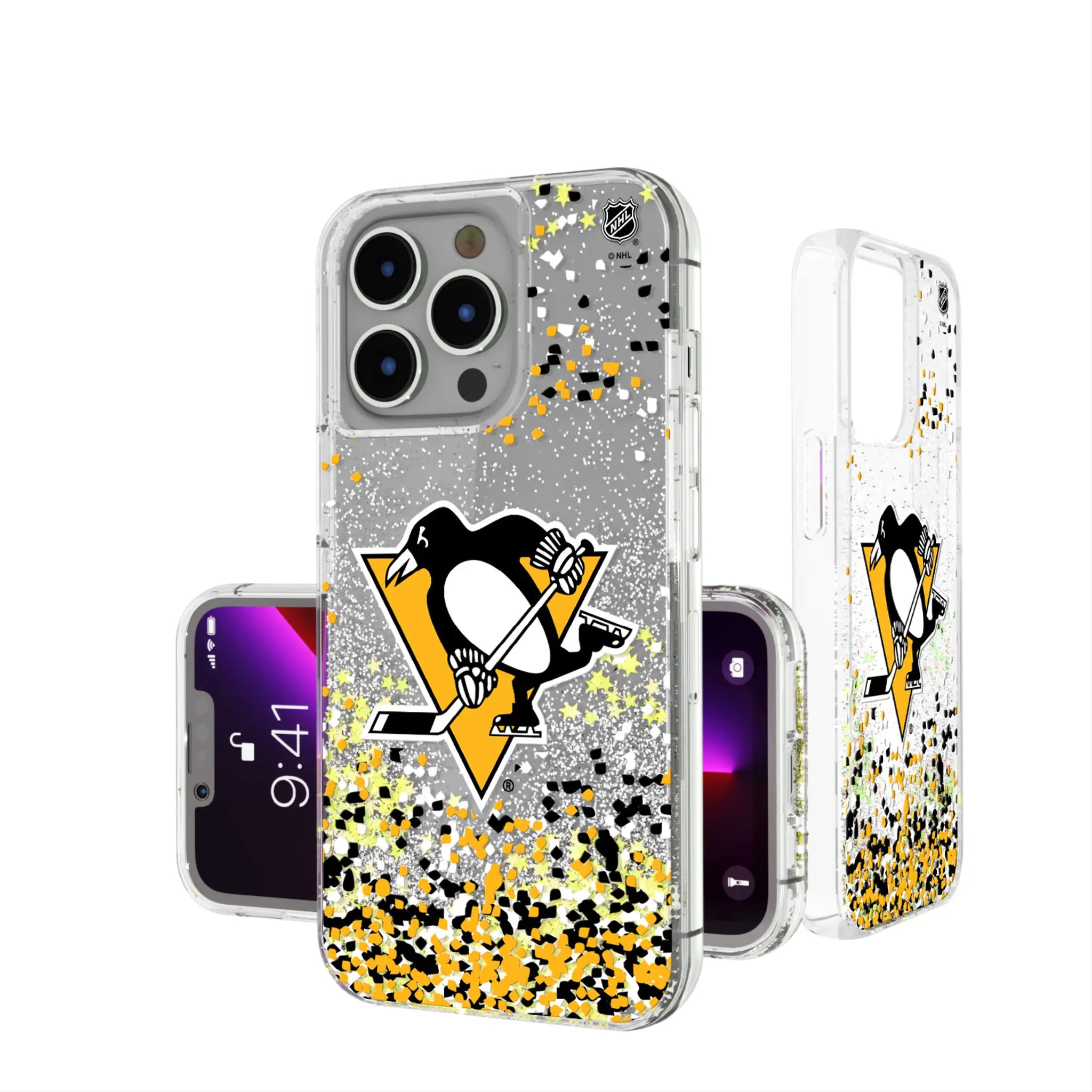 Pittsburgh Penguins Confetti Glitter Phone Case