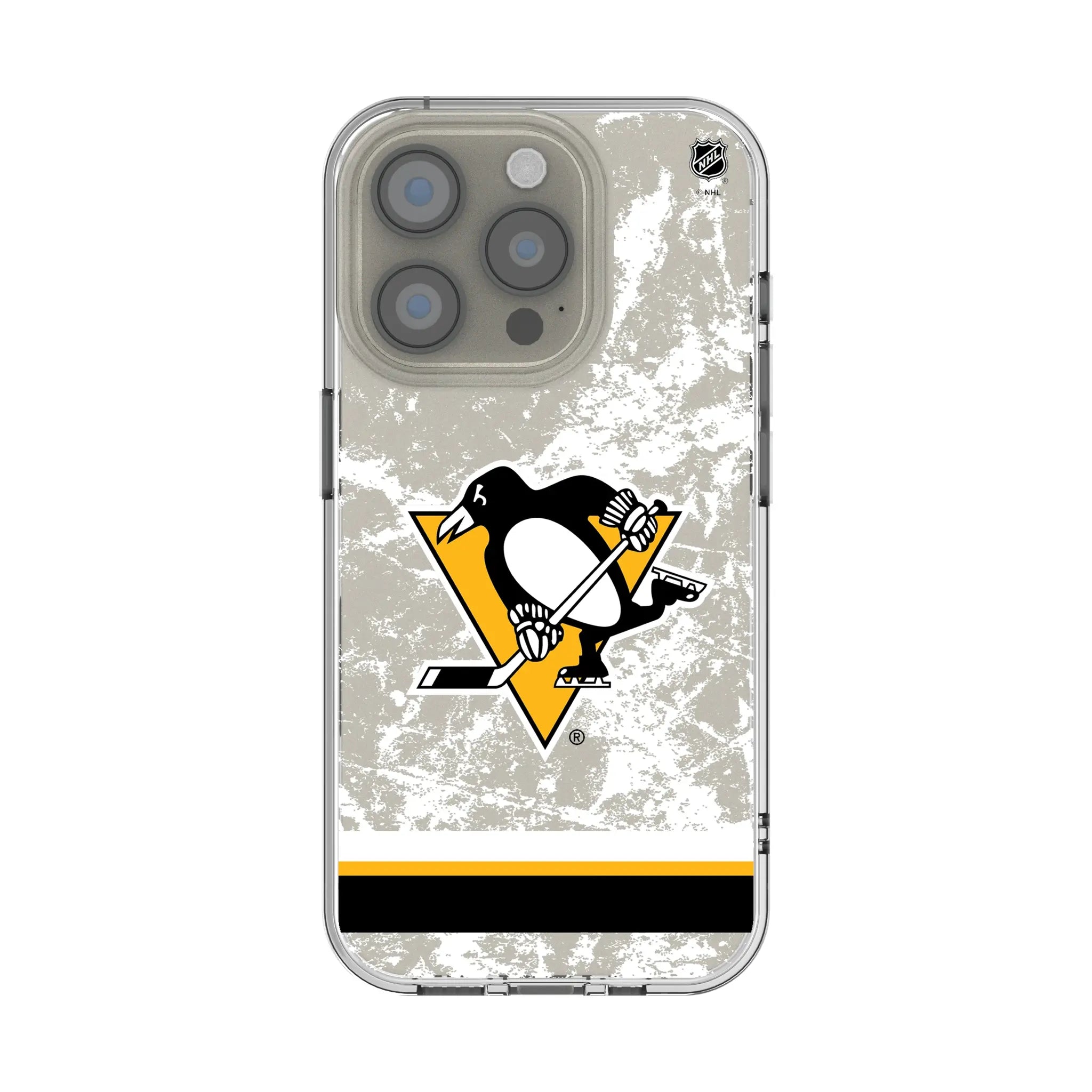 Pittsburgh Penguins Ice Stripe Clear Phone Case for Apple iPhone