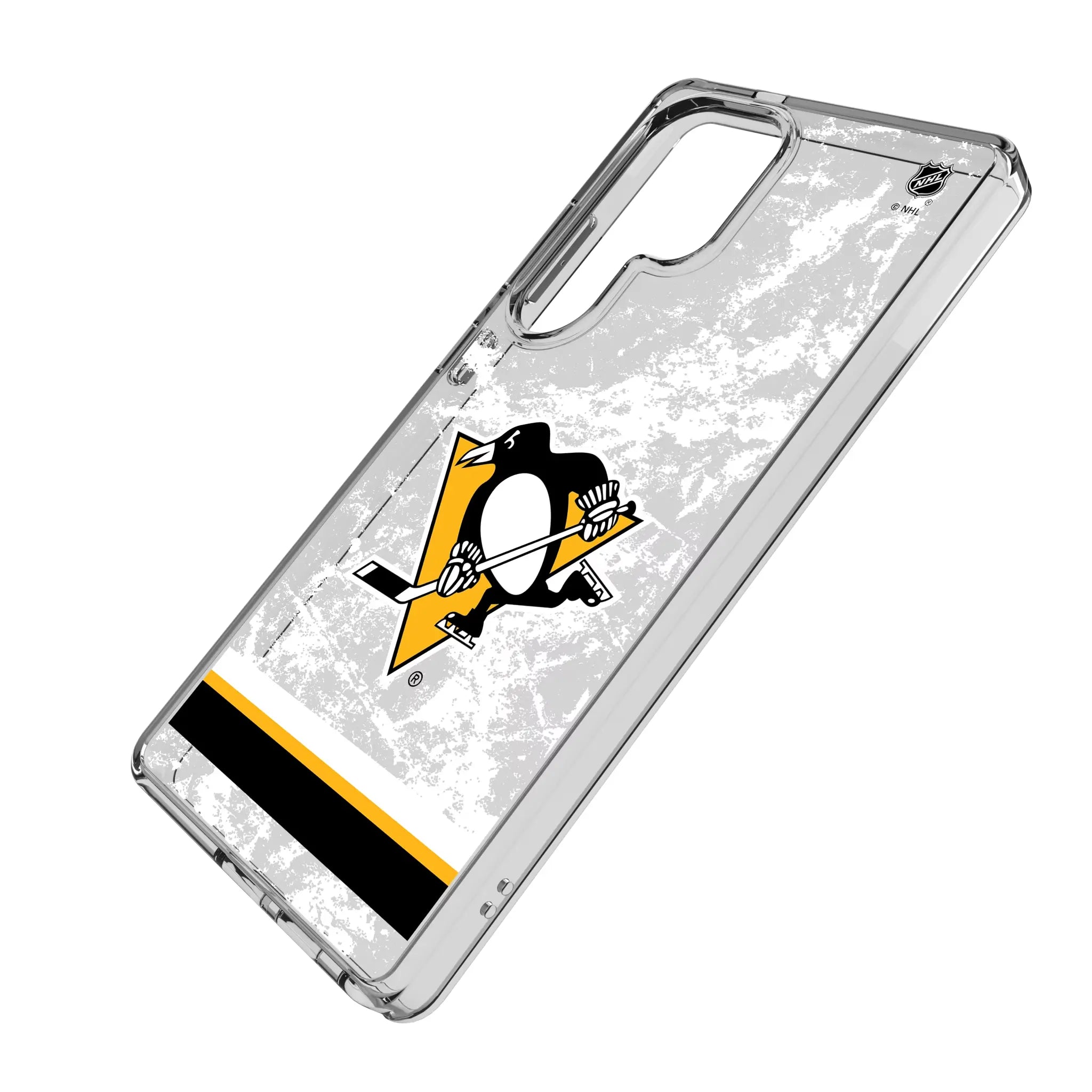 Pittsburgh Penguins Ice Stripe Clear Phone Case for Samsung Galaxy