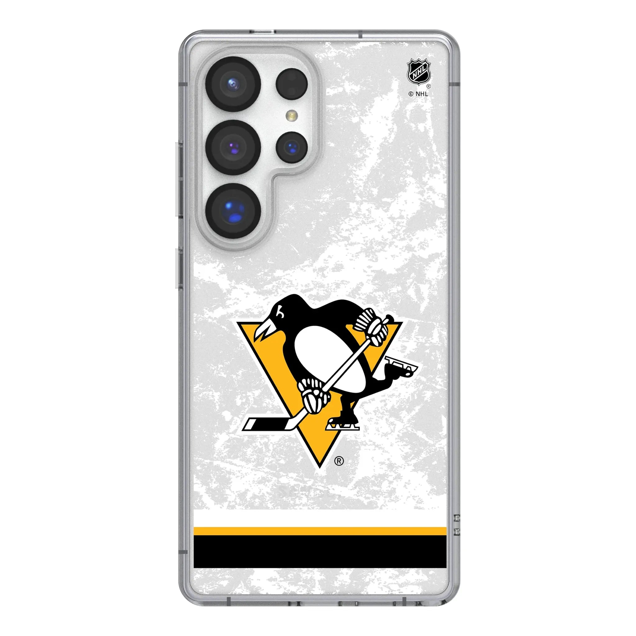 Pittsburgh Penguins Ice Stripe Clear Phone Case for Samsung Galaxy