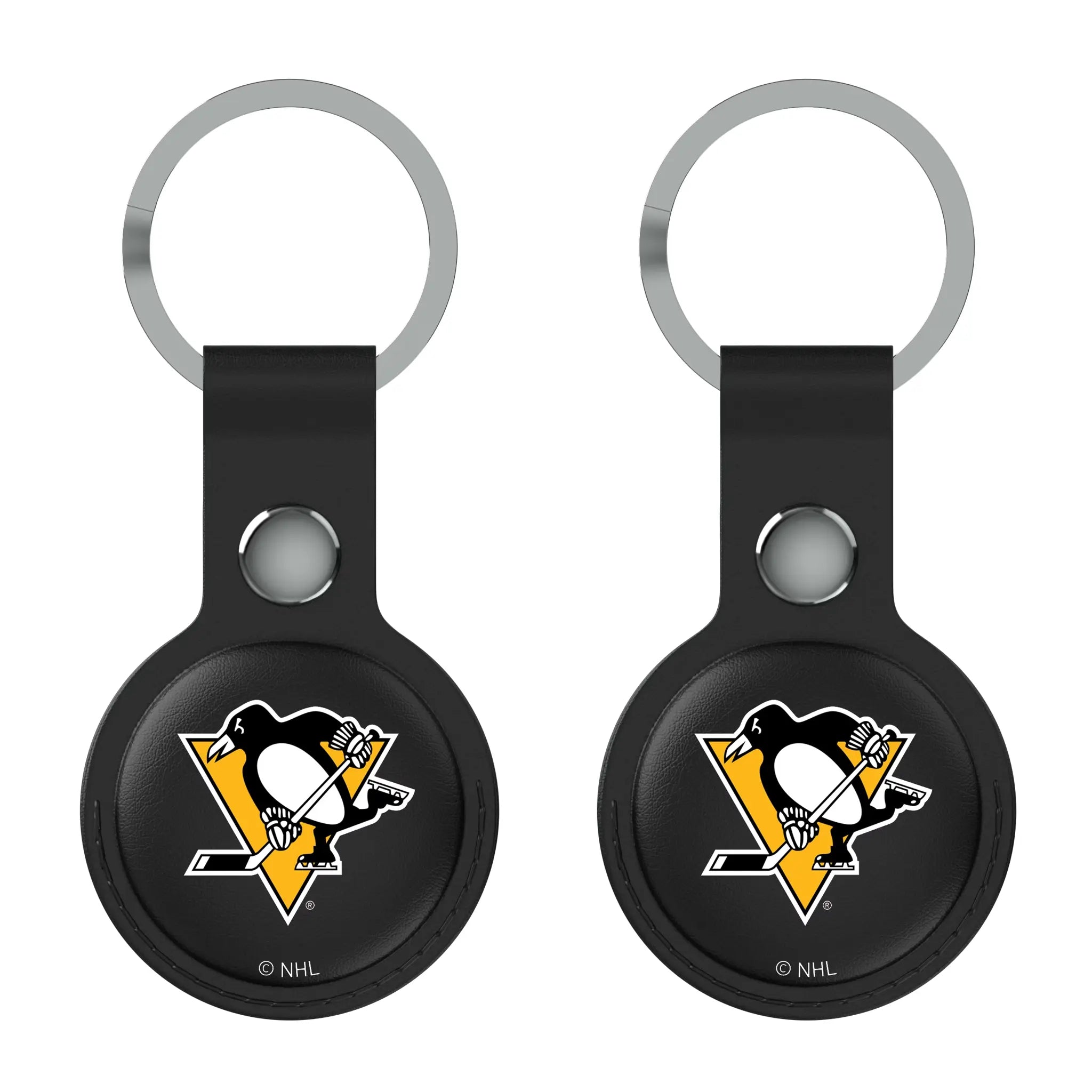 Pittsburgh Penguins Insignia Black Airtag Holder 2-Pack