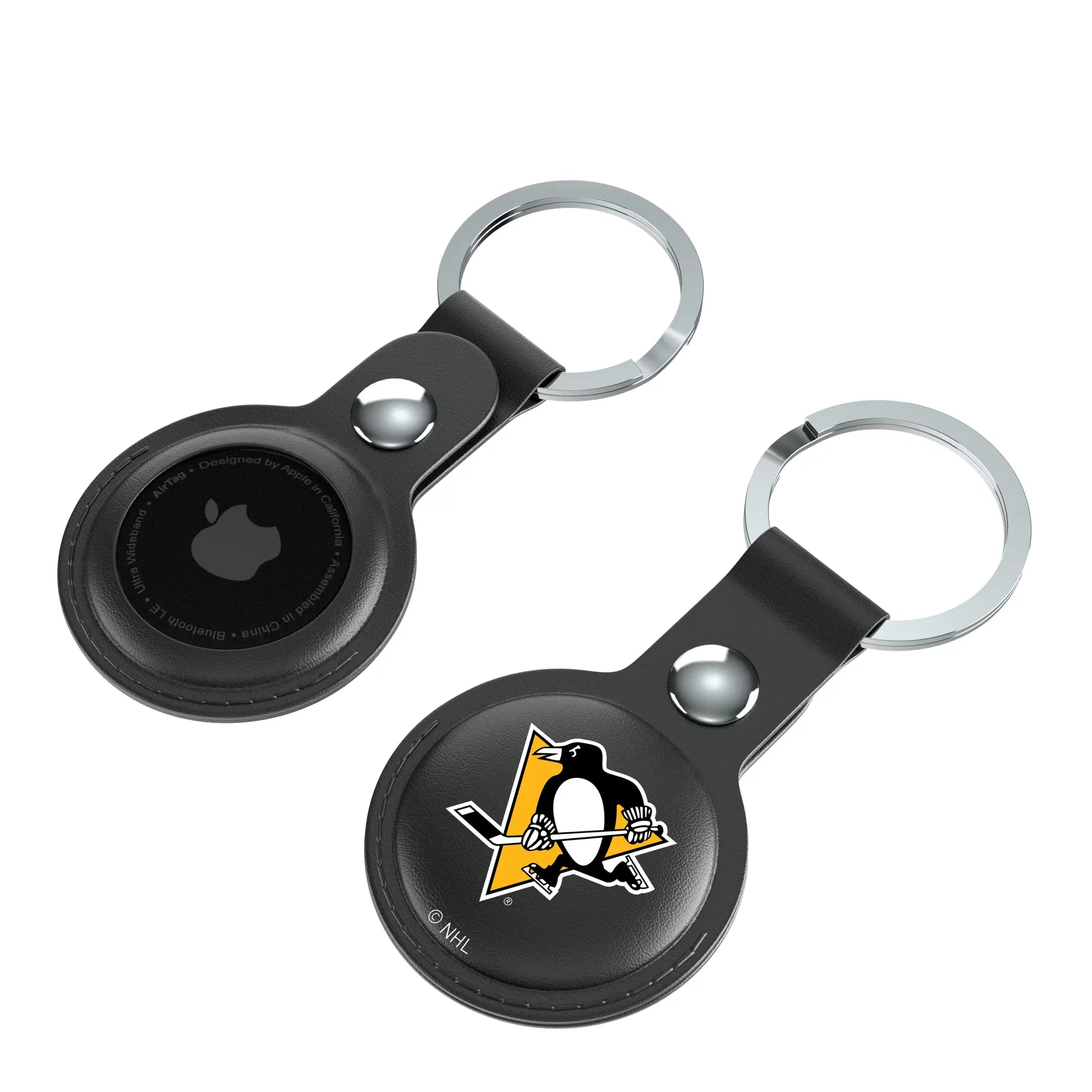 Pittsburgh Penguins Insignia Black Airtag Holder 2-Pack
