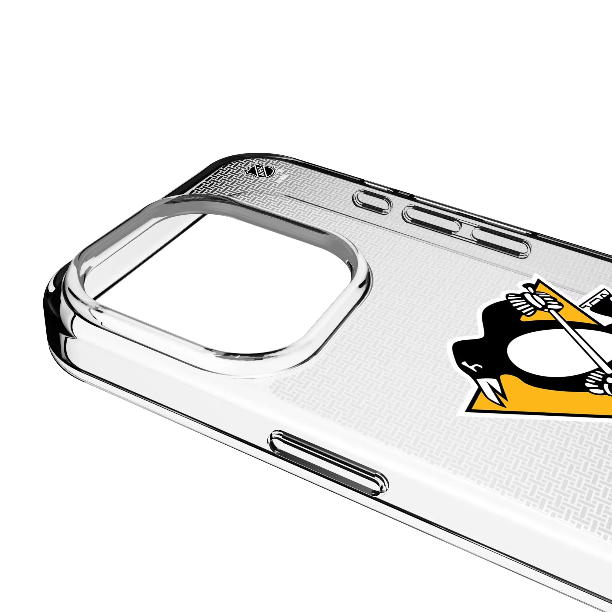 Pittsburgh Penguins Linen Clear Phone Case for Apple iPhone