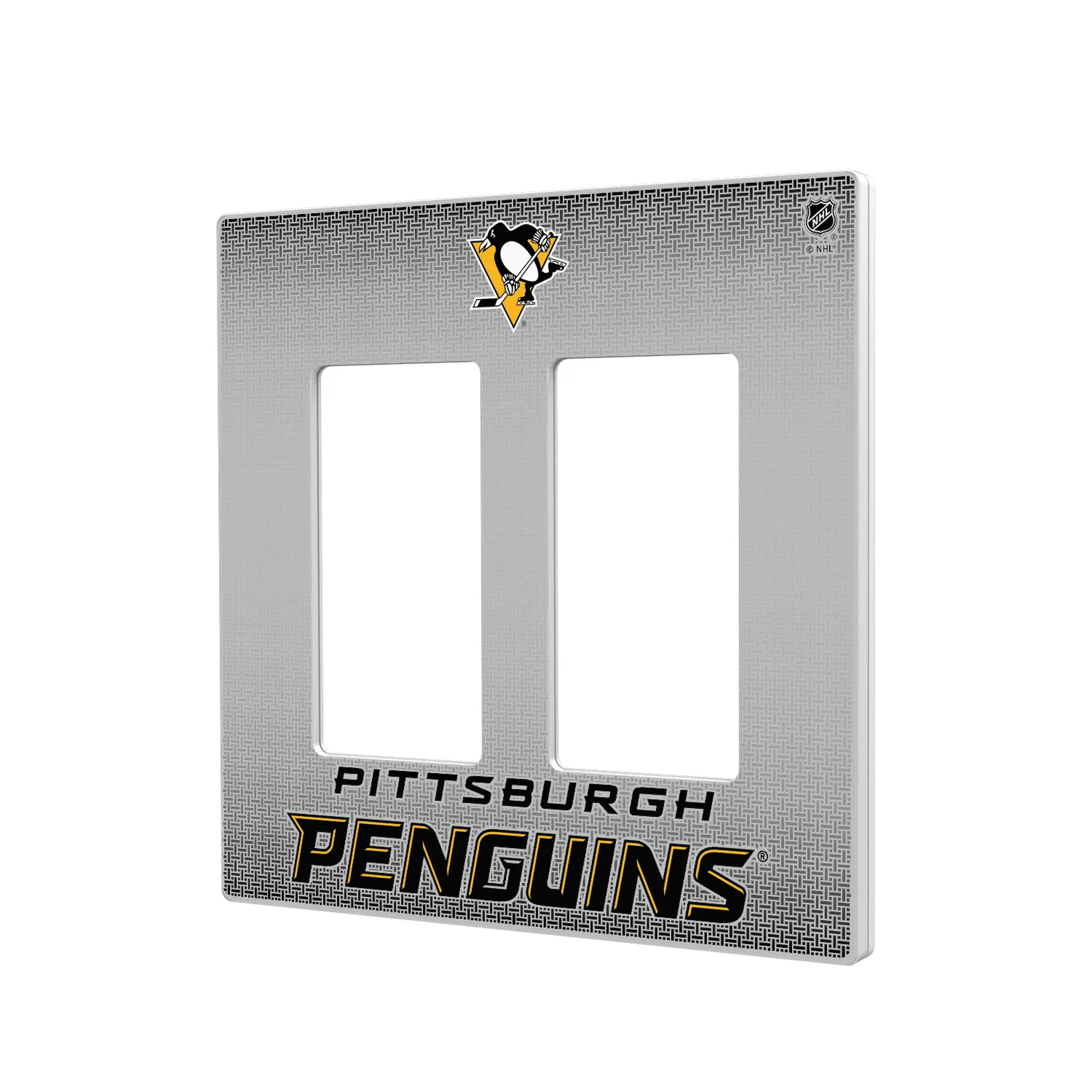 Pittsburgh Penguins Linen Hidden-Screw Light Switch Plate