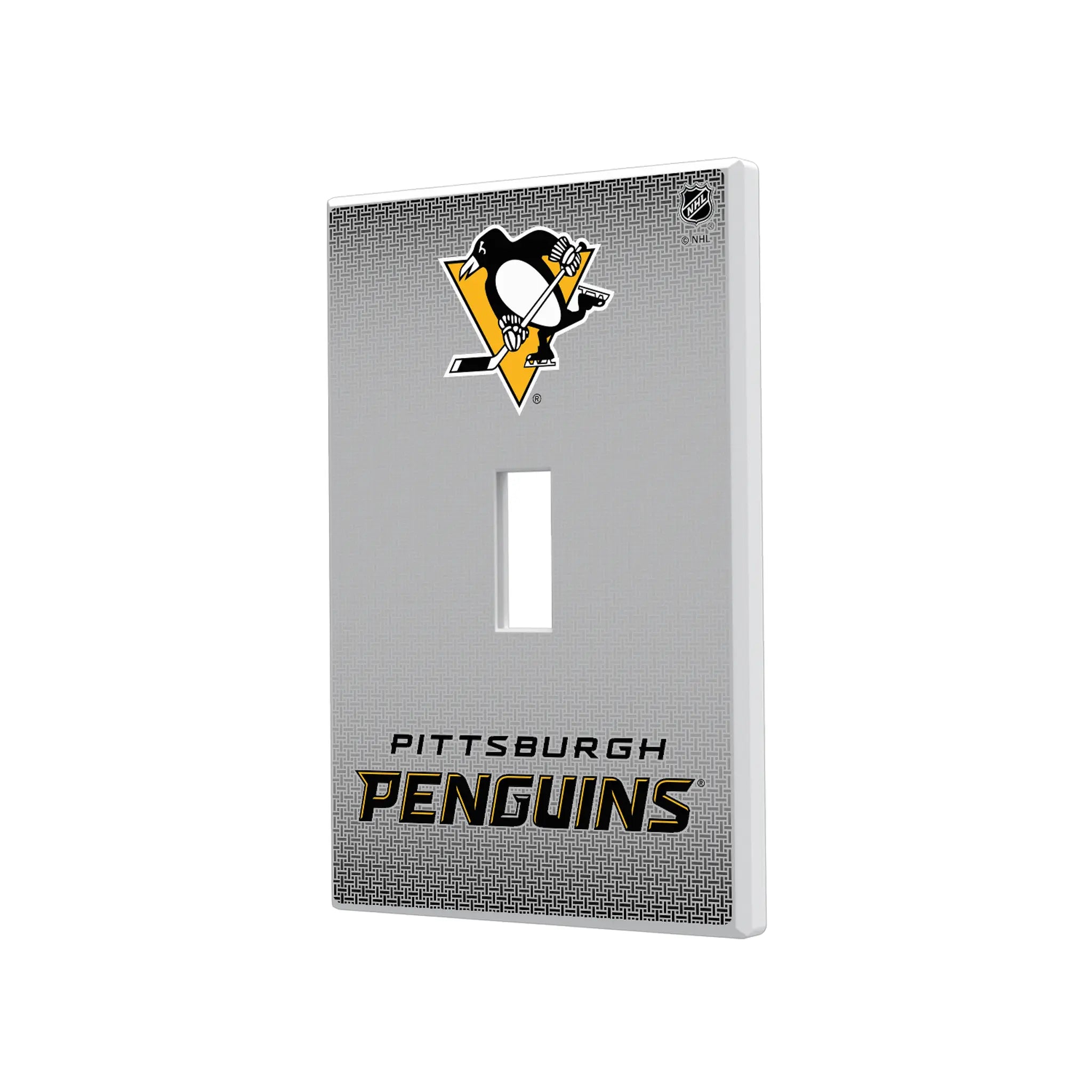 Pittsburgh Penguins Linen Hidden-Screw Light Switch Plate