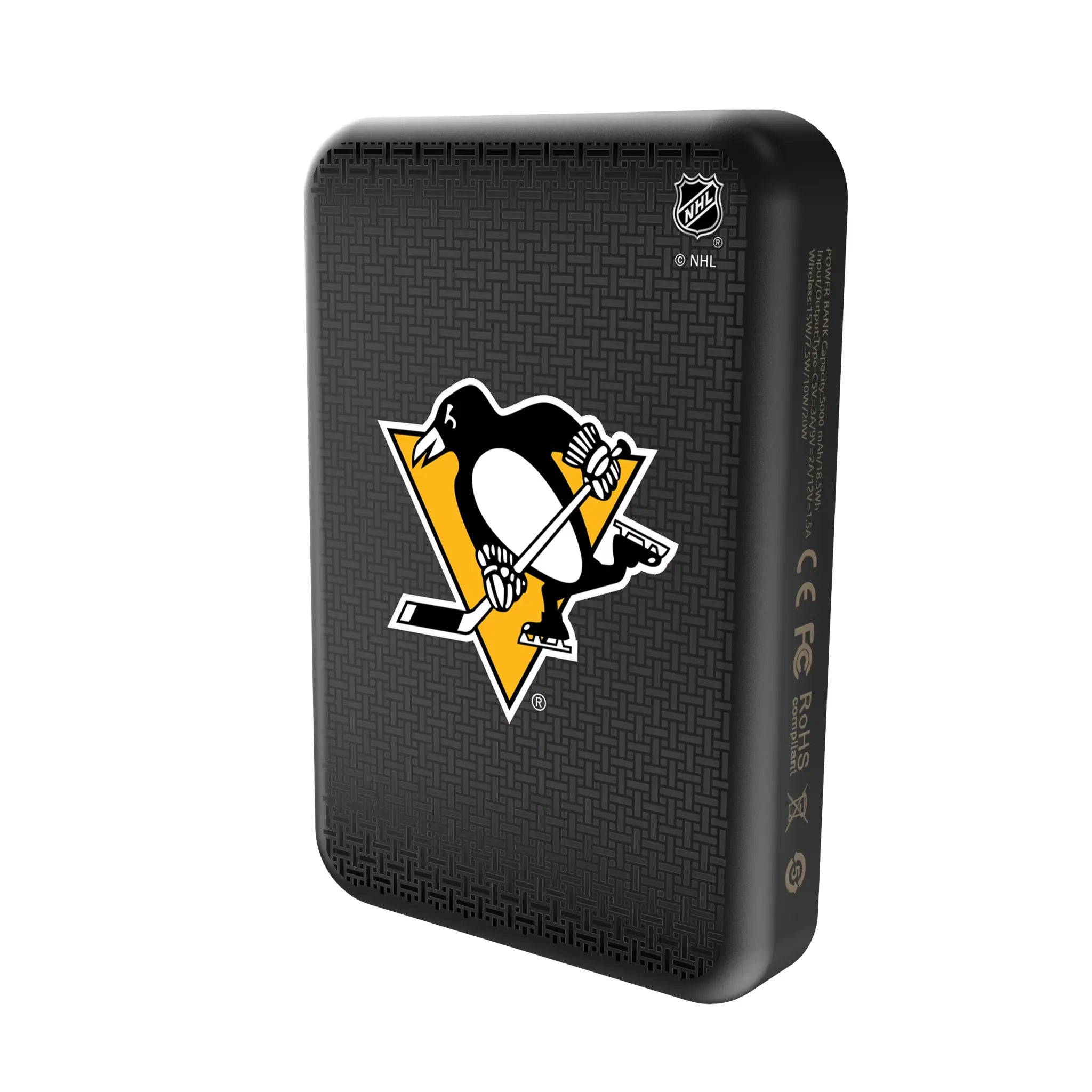Pittsburgh Penguins Linen Wireless Mag Power Bank
