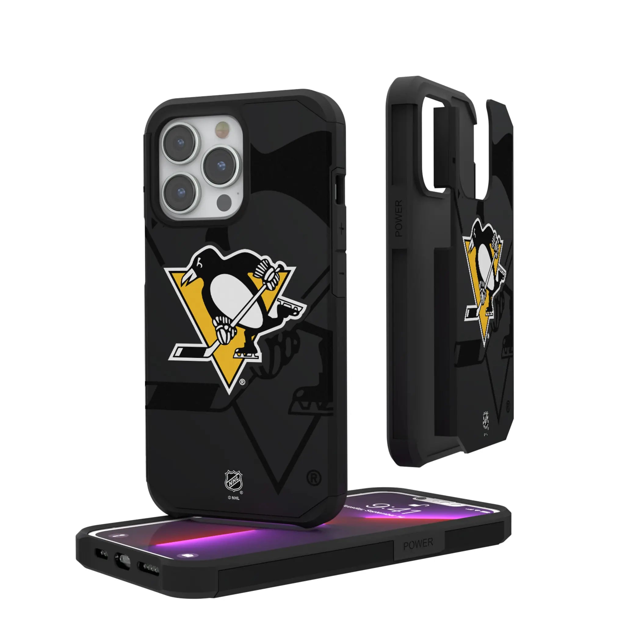 Pittsburgh Penguins Monocolor Tilt Rugged Phone Case