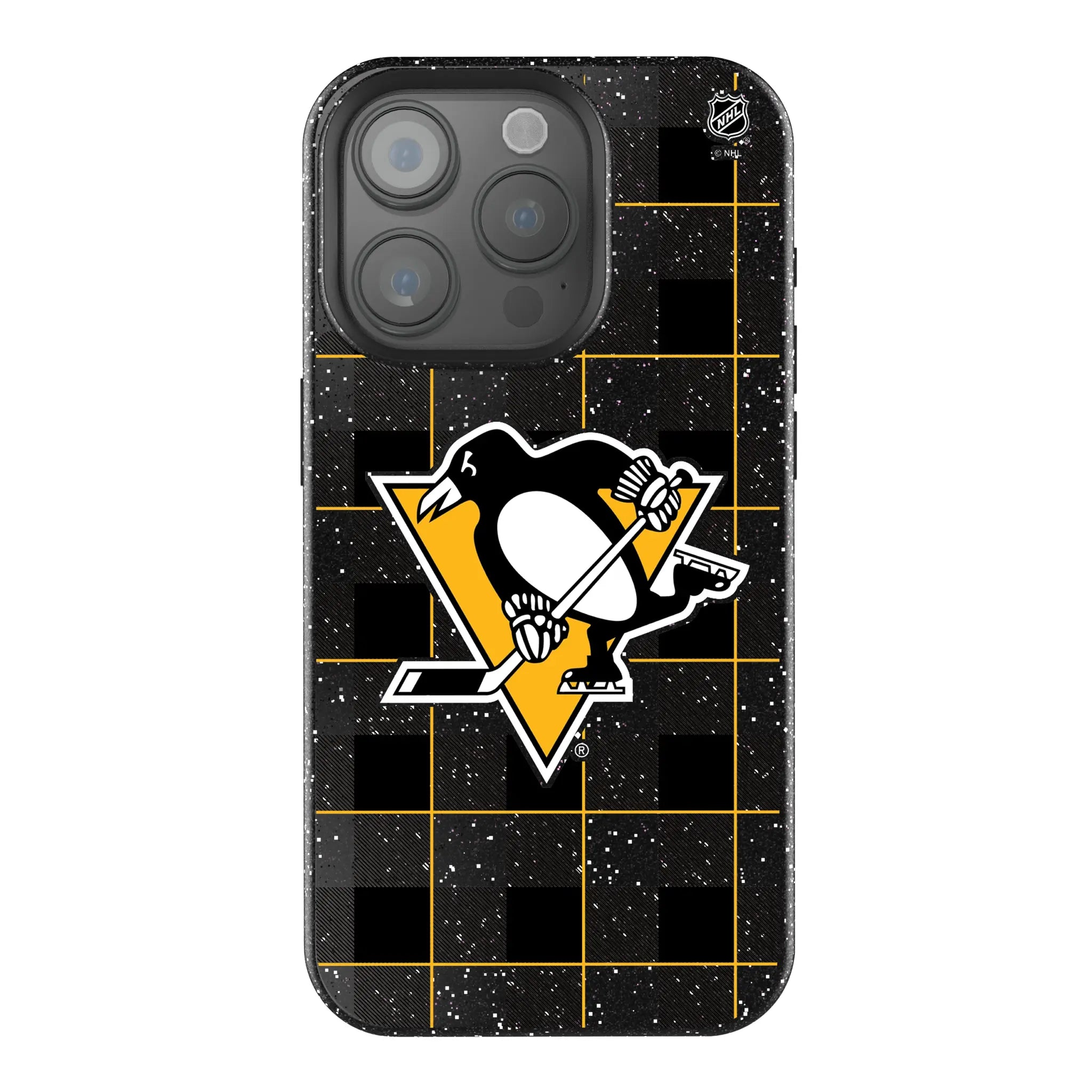 Pittsburgh Penguins Plaid Bling Phone Case
