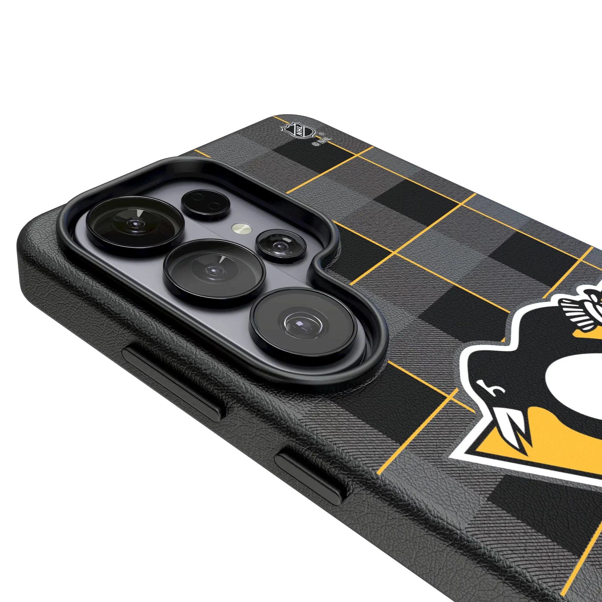 Pittsburgh Penguins Plaid MagSafe Compatible Phone Case for Samsung Galaxy