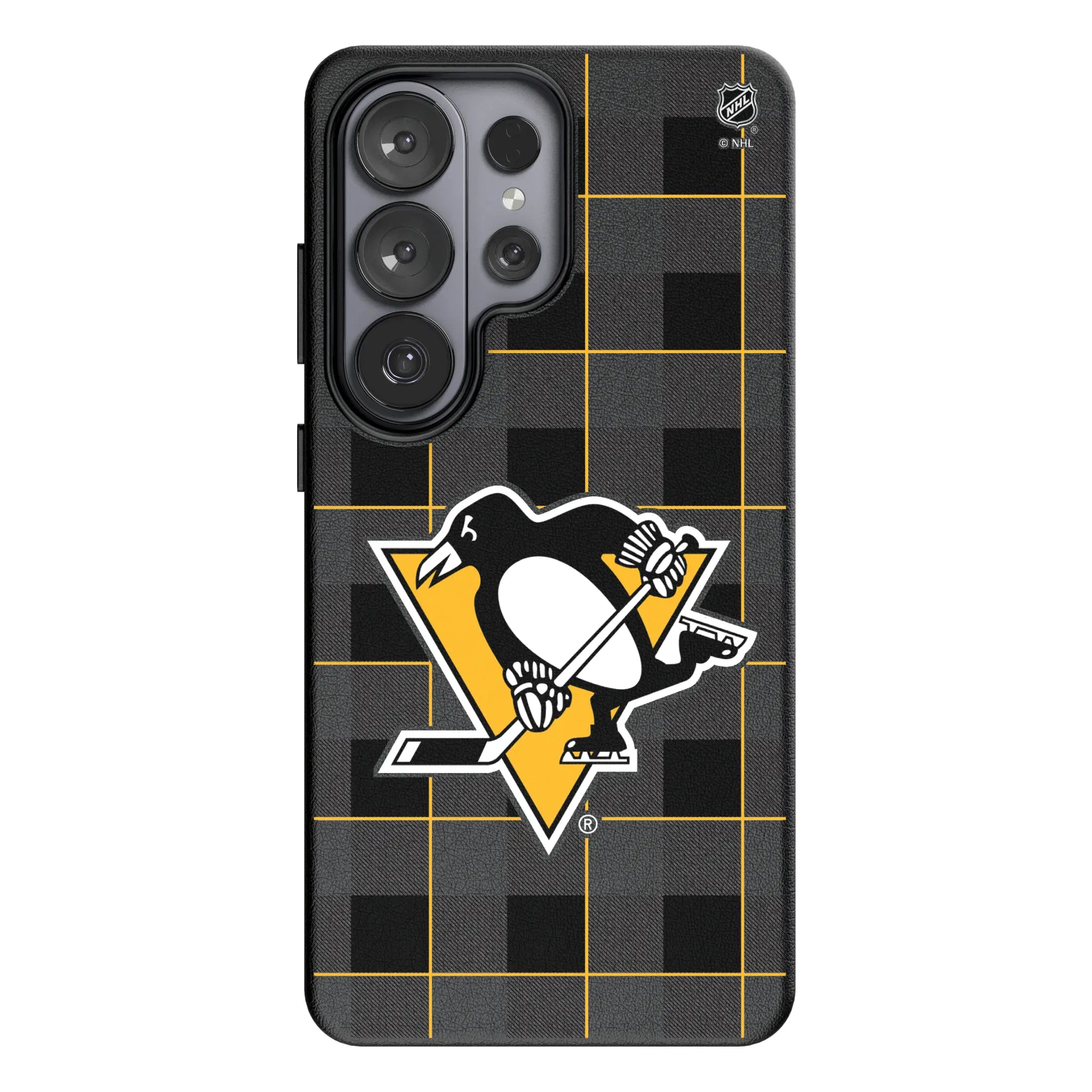 Pittsburgh Penguins Plaid MagSafe Compatible Phone Case for Samsung Galaxy
