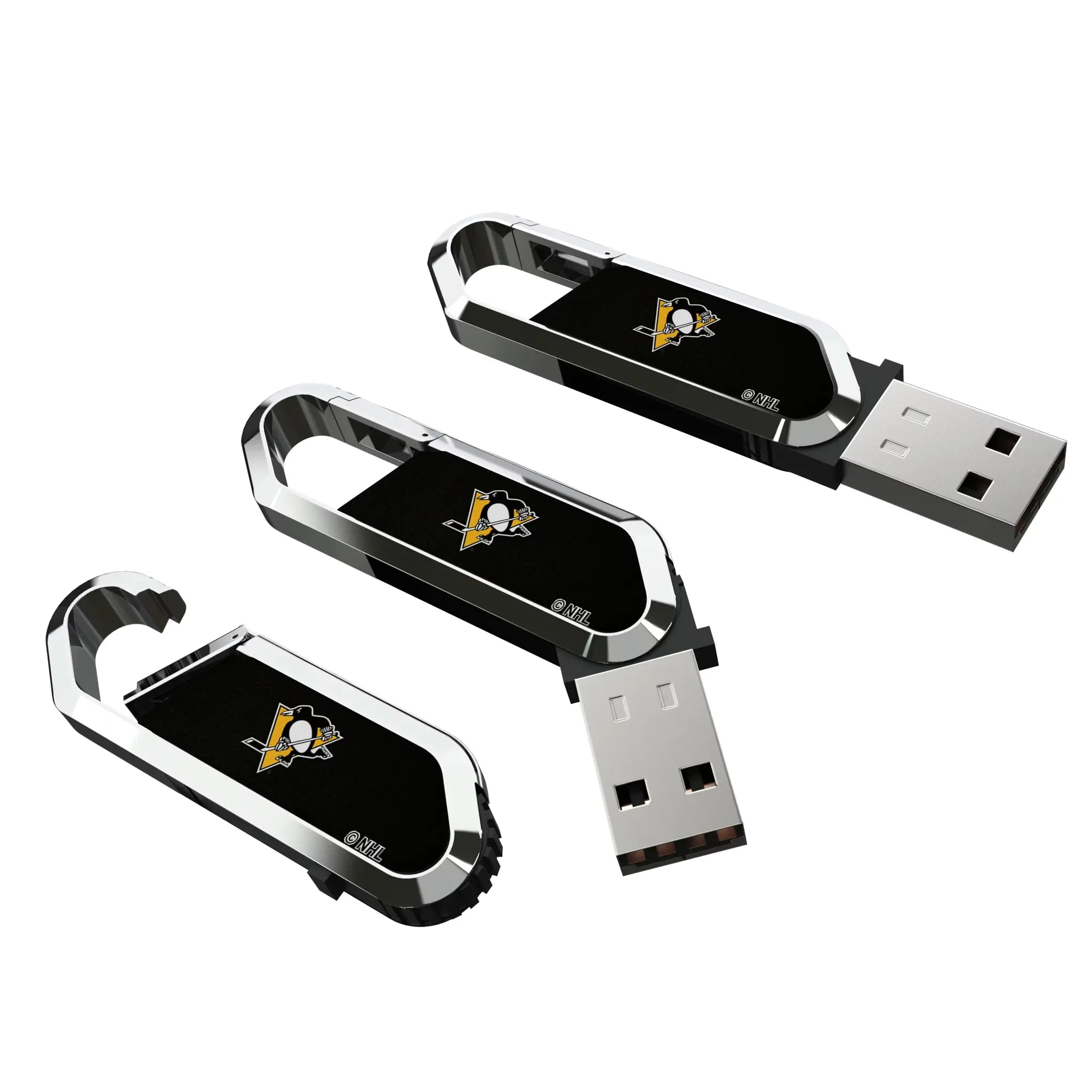 Pittsburgh Penguins Solid USB 32GB Clip Style Flash Drive