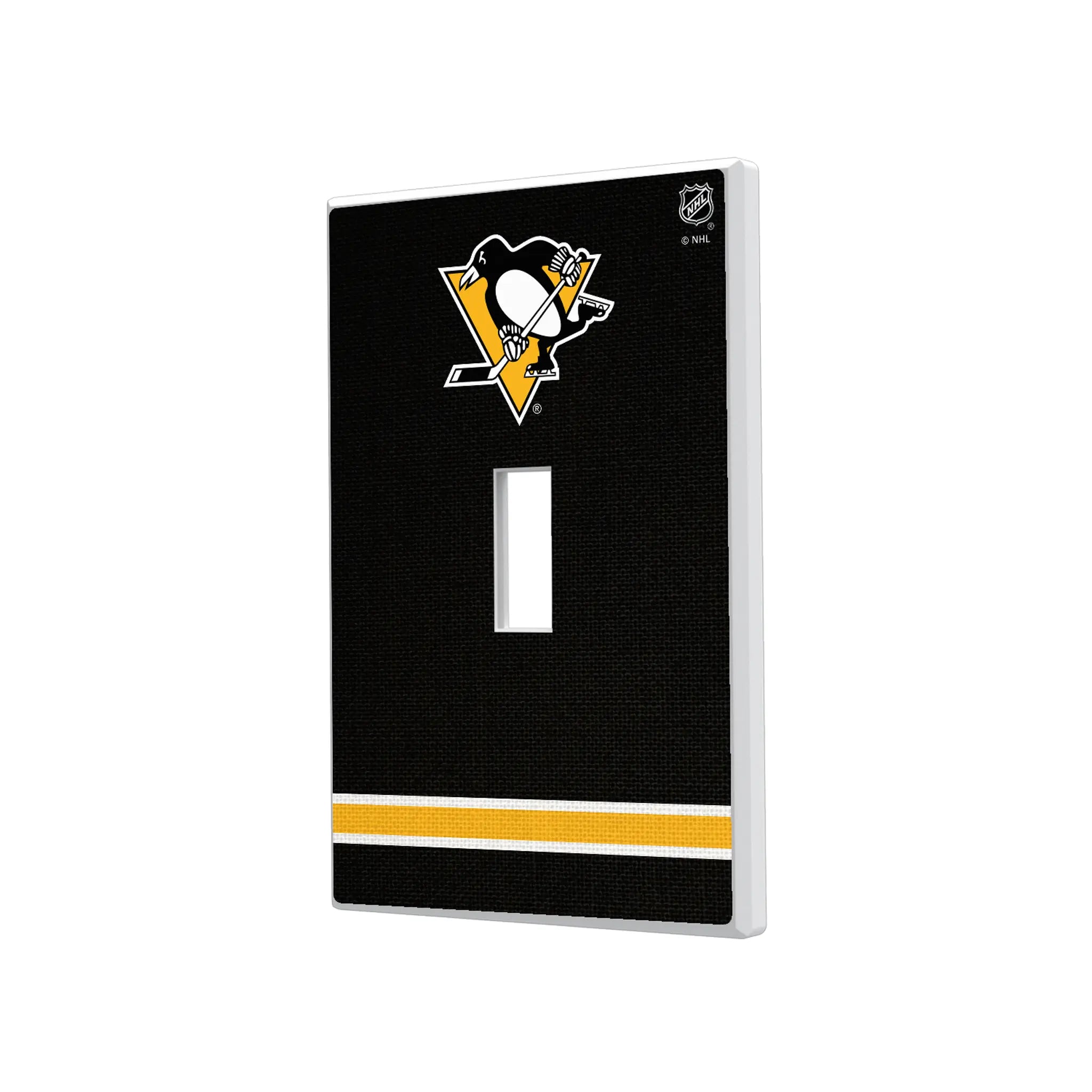 Pittsburgh Penguins Stripe Hidden-Screw Light Switch Plate