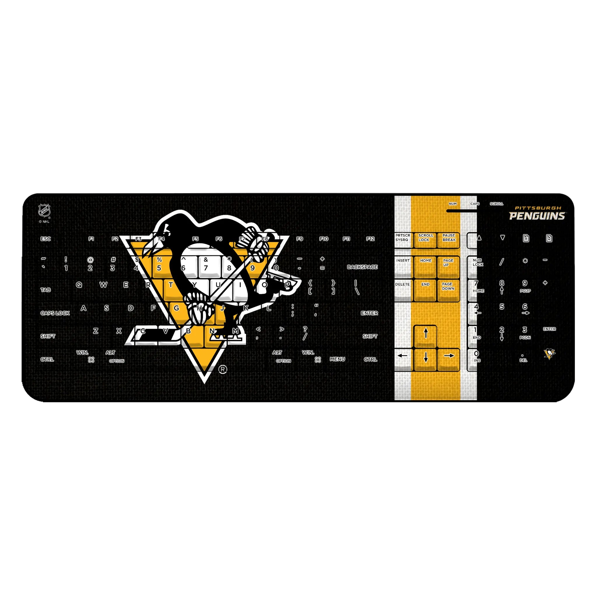 Pittsburgh Penguins Stripe Wireless USB Keyboard