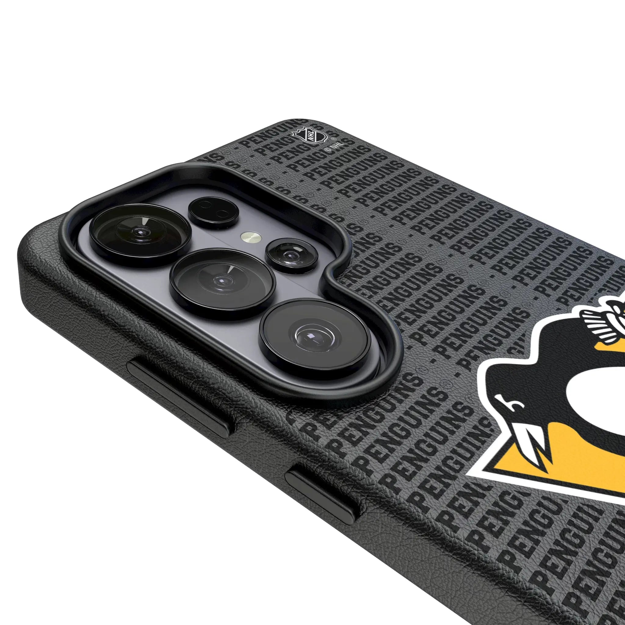 Pittsburgh Penguins Text Backdrop MagSafe Compatible Phone Case for Samsung Galaxy