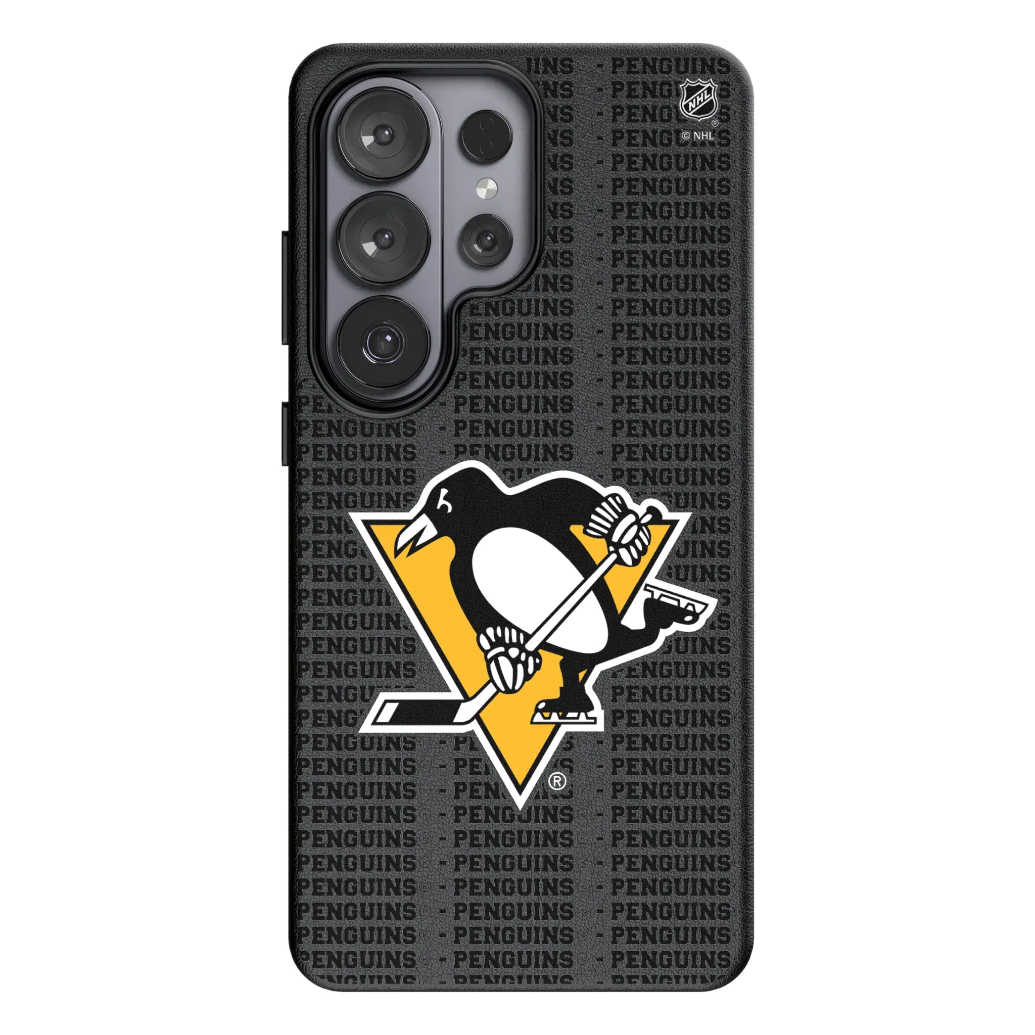 Pittsburgh Penguins Text Backdrop MagSafe Compatible Phone Case for Samsung Galaxy