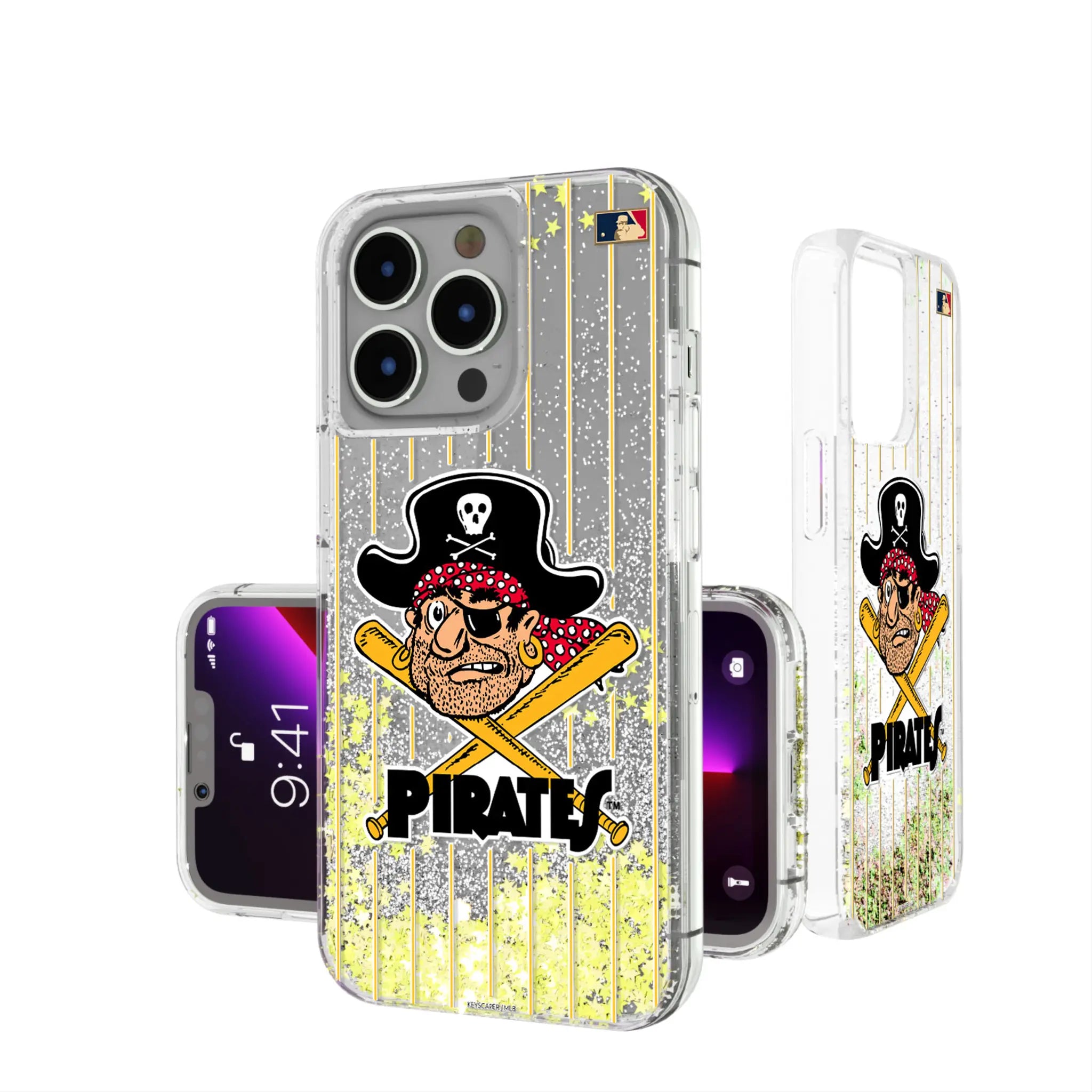 Pittsburgh Pirates 1958-1966 - Cooperstown Collection Pinstripe Glitter Phone Case