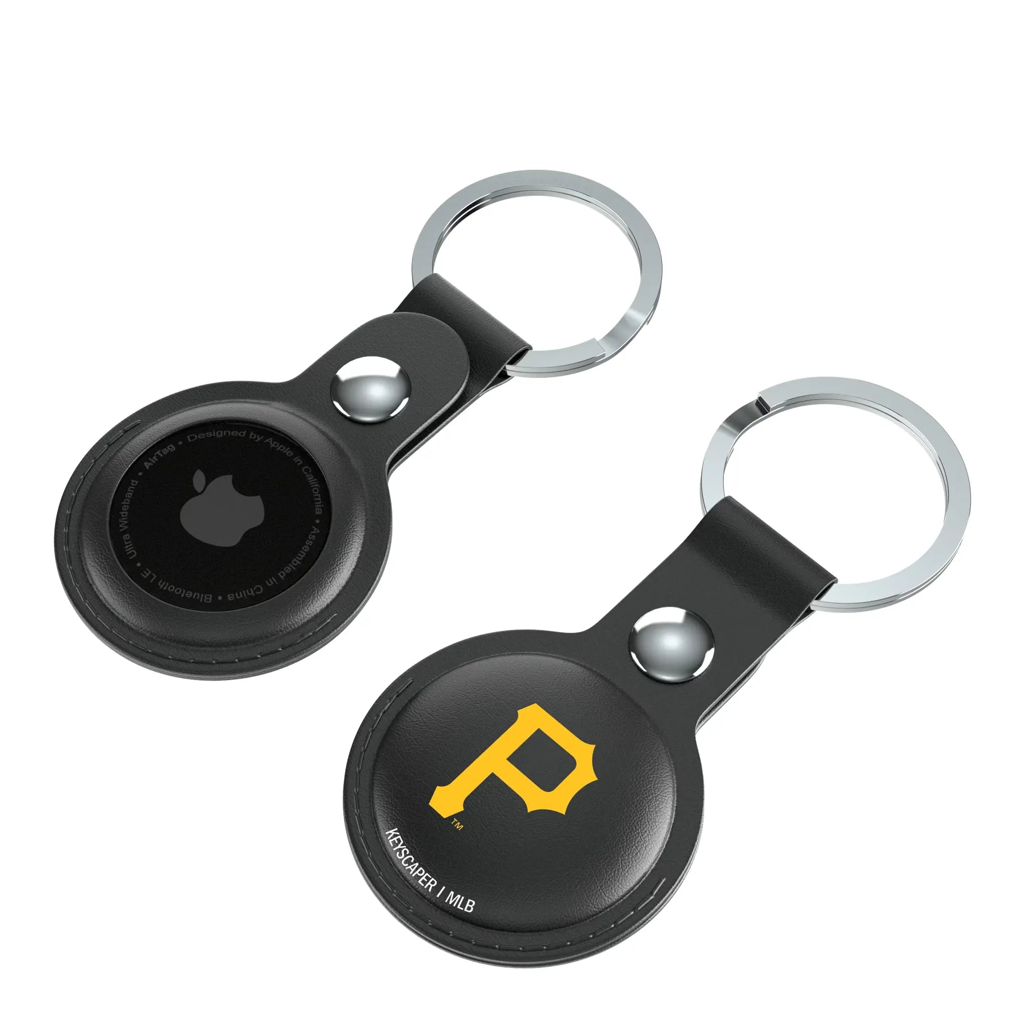 Pittsburgh Pirates Insignia Black Airtag Holder 2-Pack