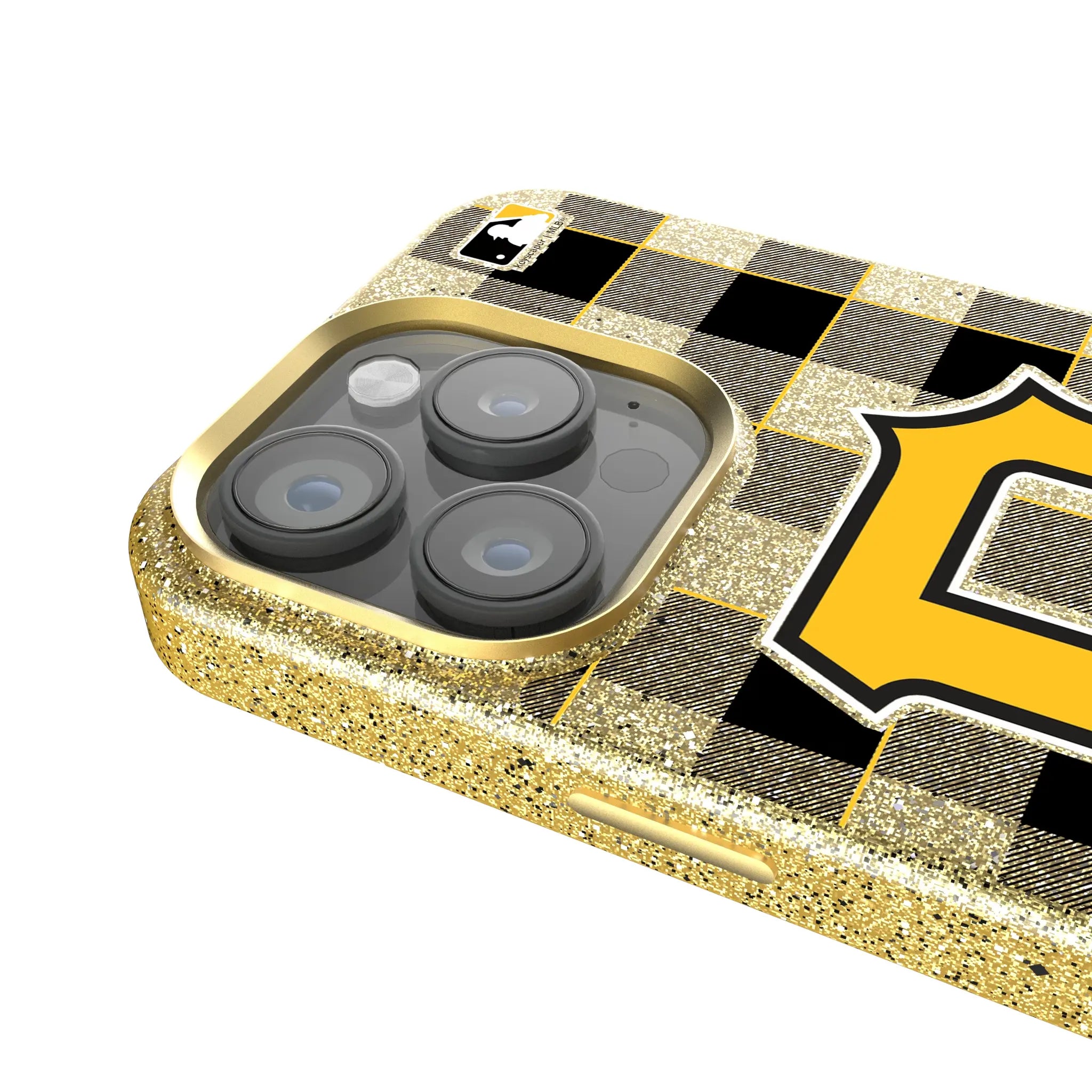Pittsburgh Pirates Plaid Bling Phone Case