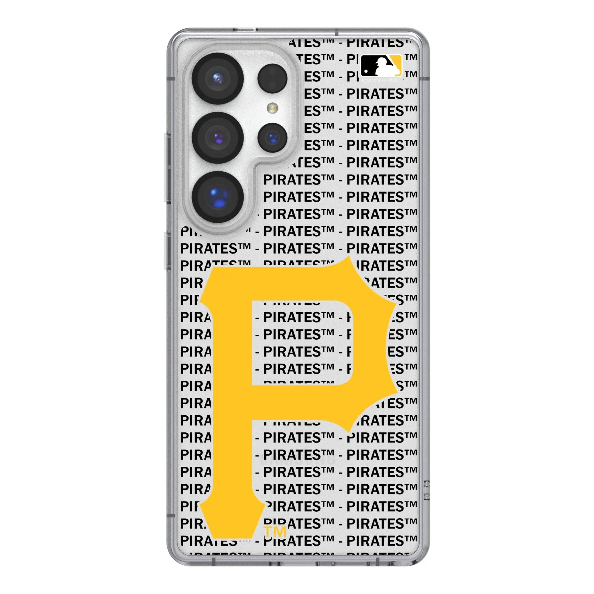Pittsburgh Pirates Text Backdrop Clear Phone Case for Samsung Galaxy
