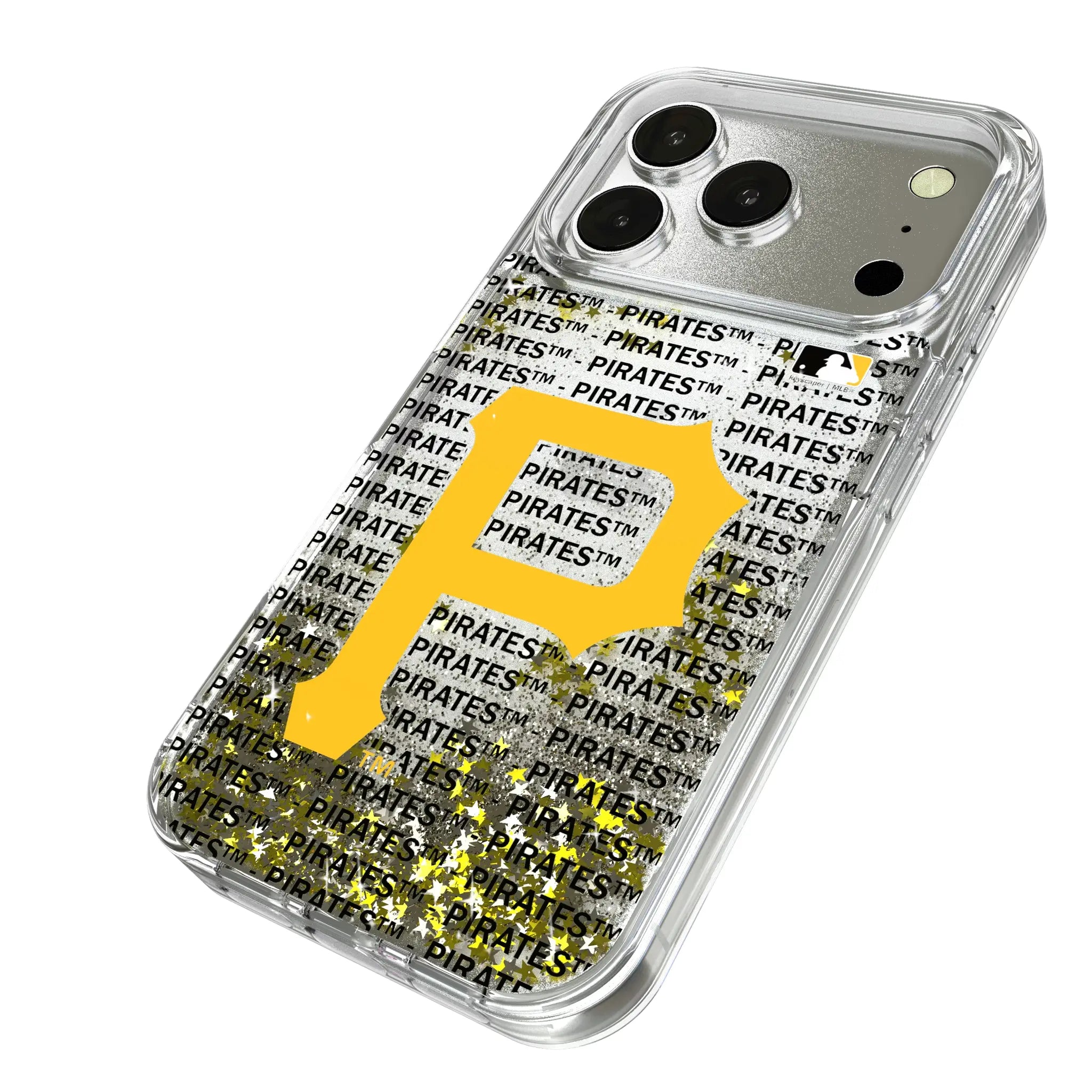Pittsburgh Pirates Text Backdrop Glitter Phone Case