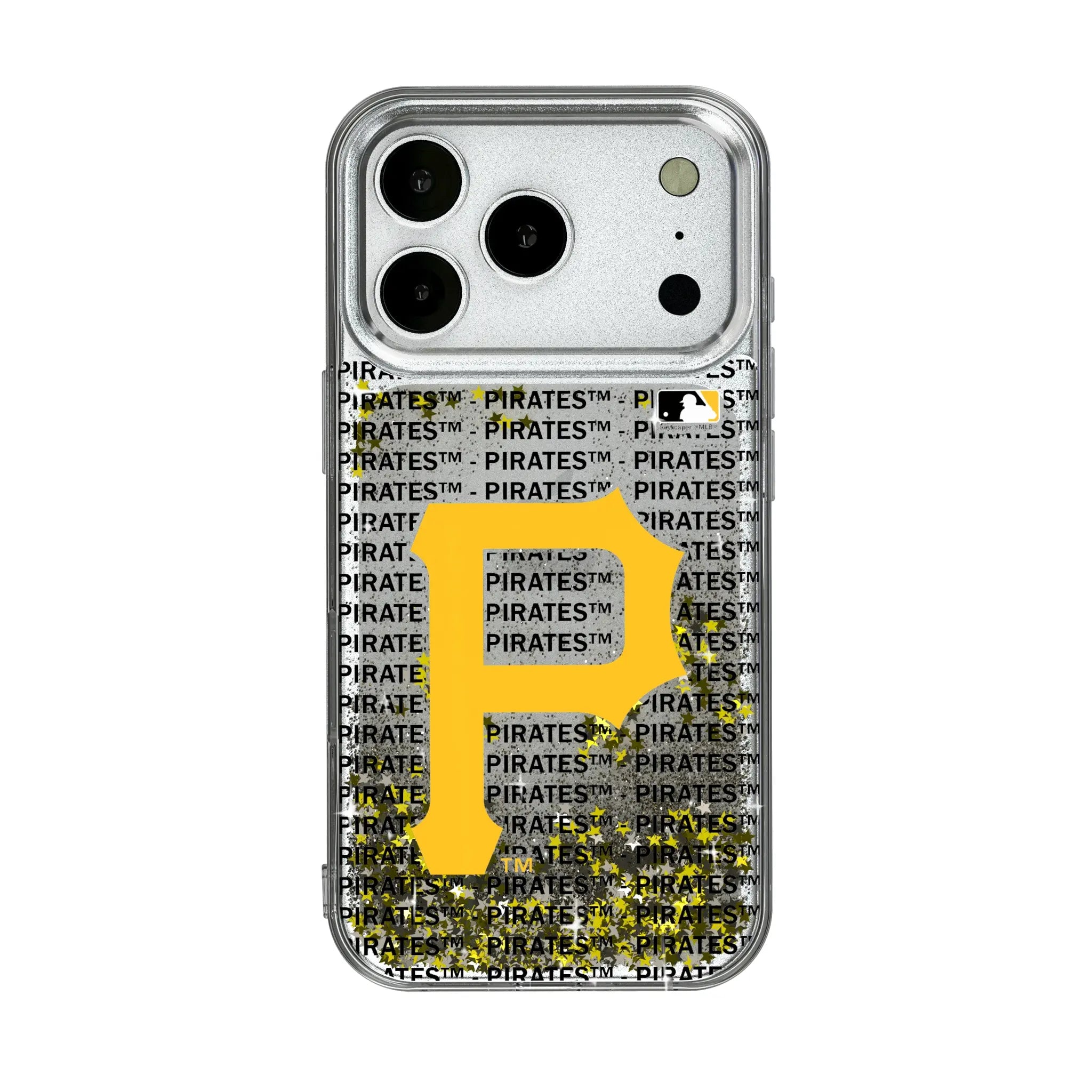 Pittsburgh Pirates Text Backdrop Glitter Phone Case