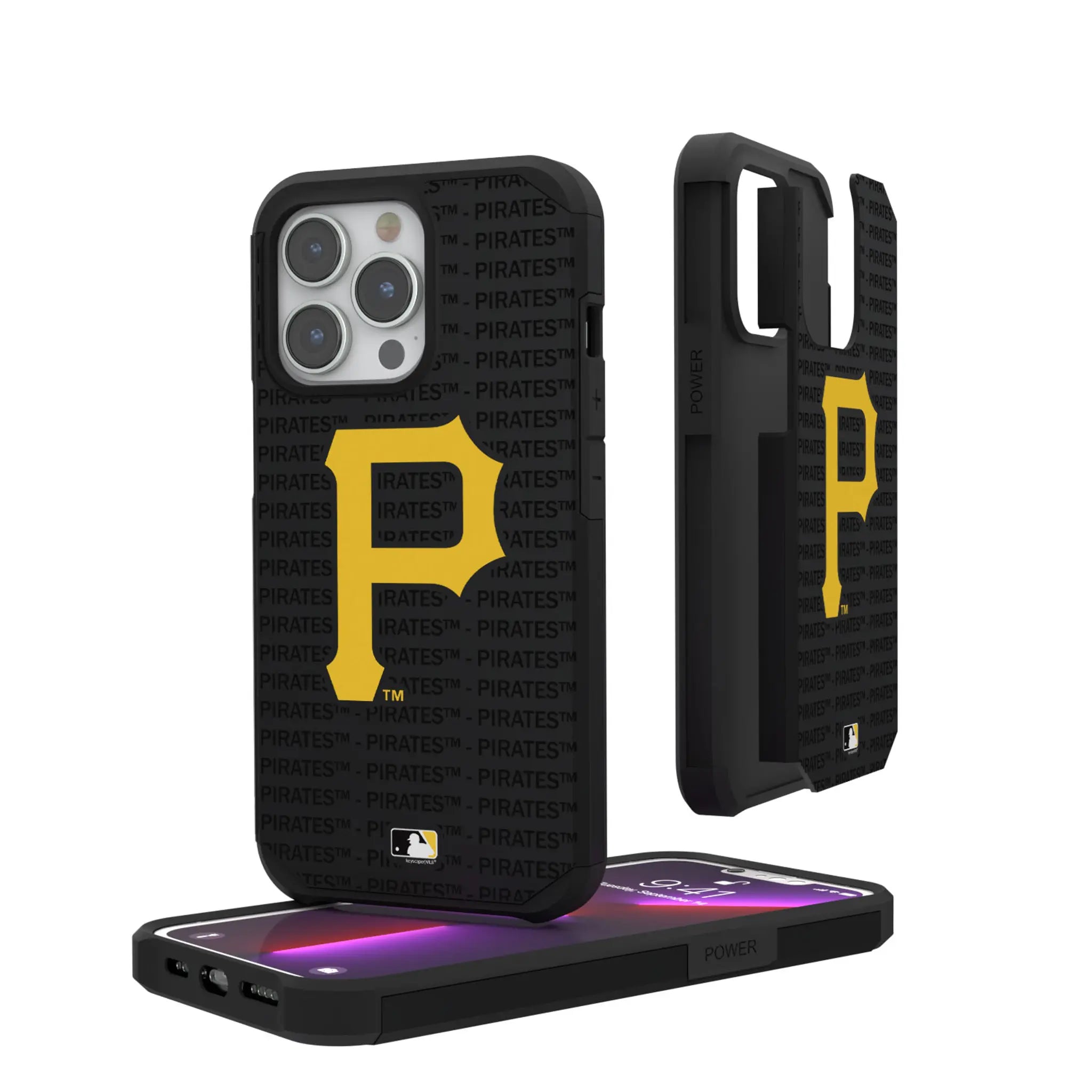 Pittsburgh Pirates Text Backdrop Rugged Phone Case