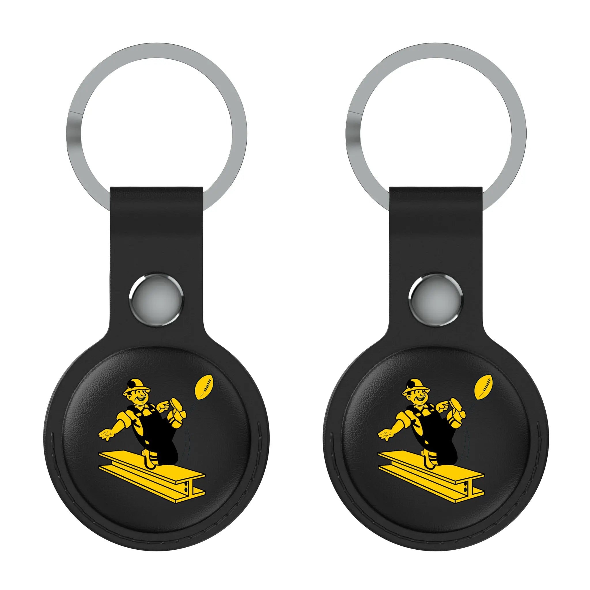Pittsburgh Steelers 1961 Historic Collection Insignia Black Airtag Holder 2-Pack