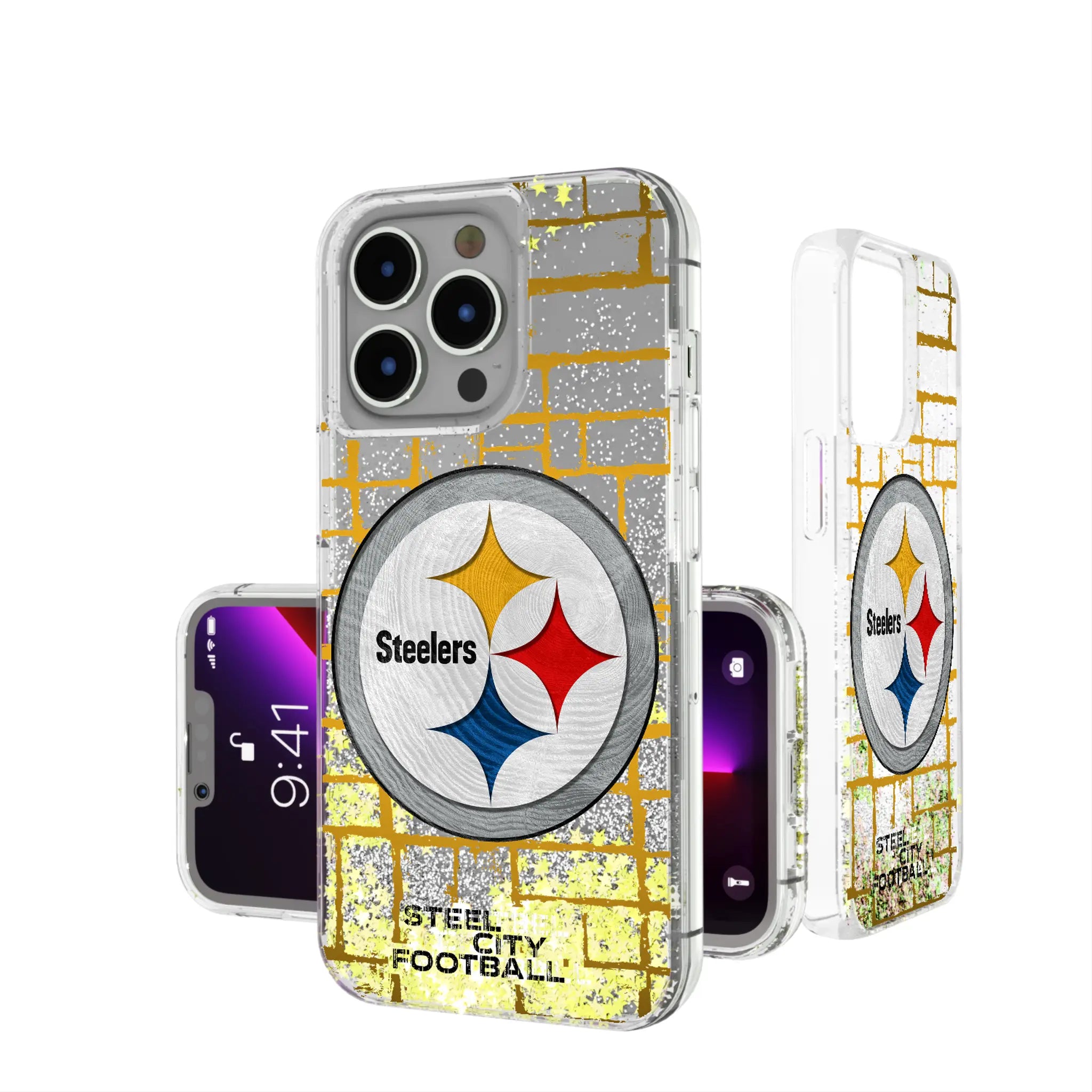 Pittsburgh Steelers Brick Glitter Phone Case for Apple iPhone
