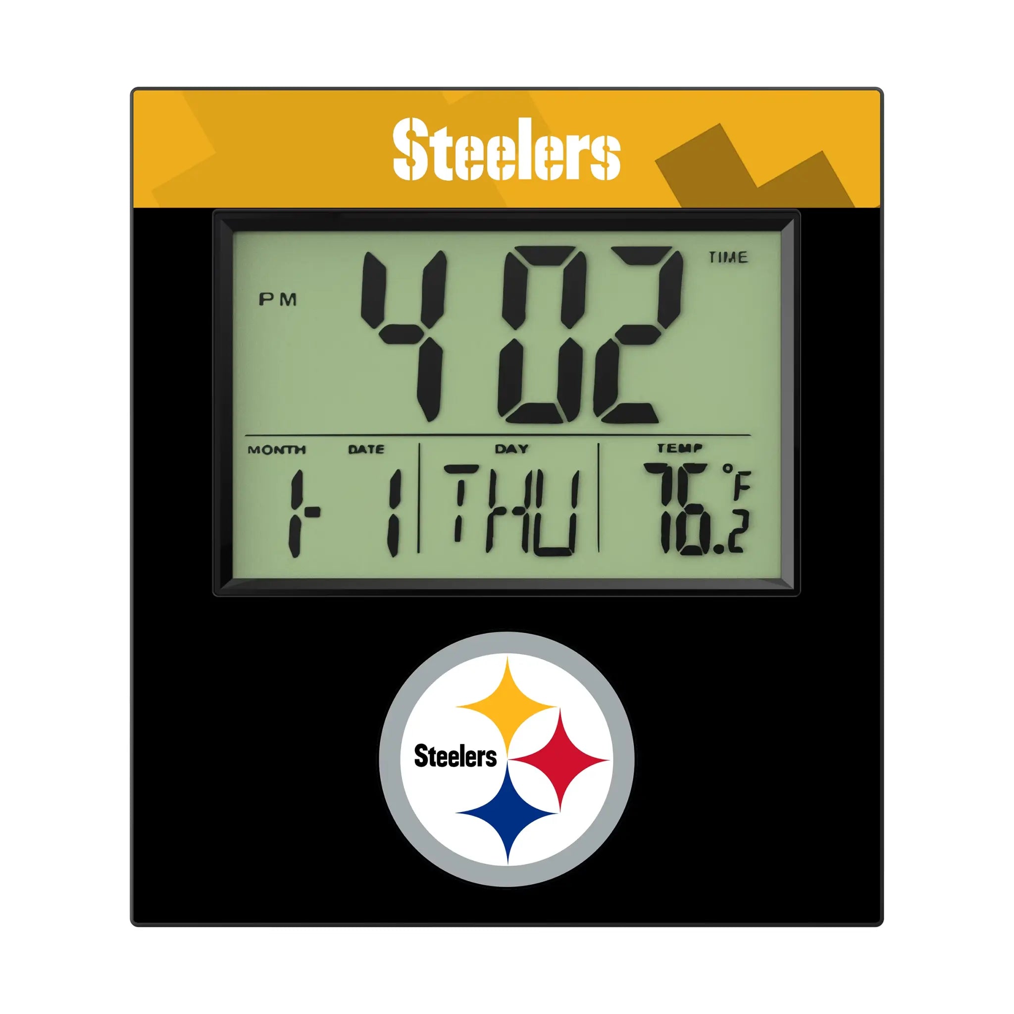 Pittsburgh Steelers Color Block Wall Clock