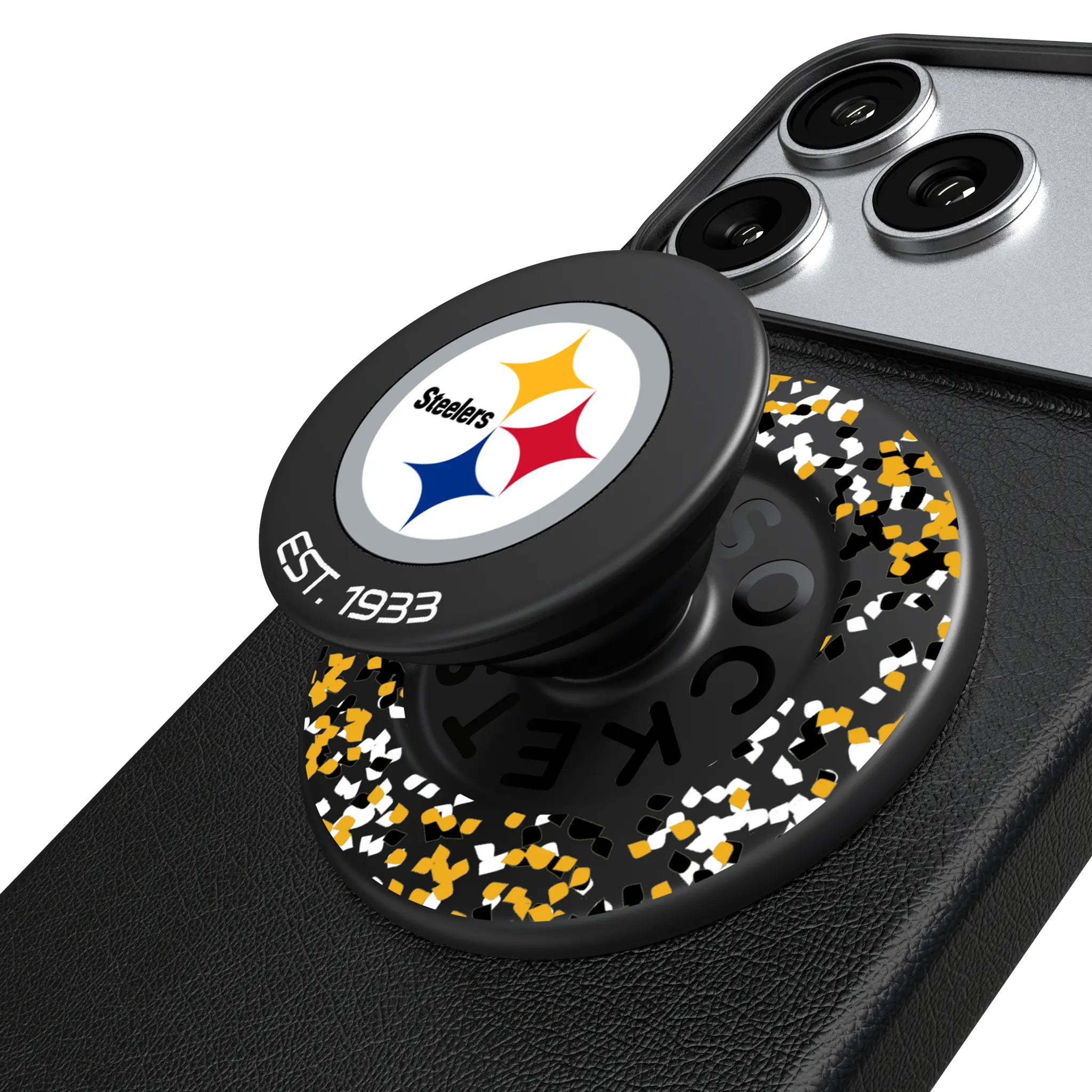 Pittsburgh Steelers Confetti PopSockets Magnetic Phone Grip and Stand
