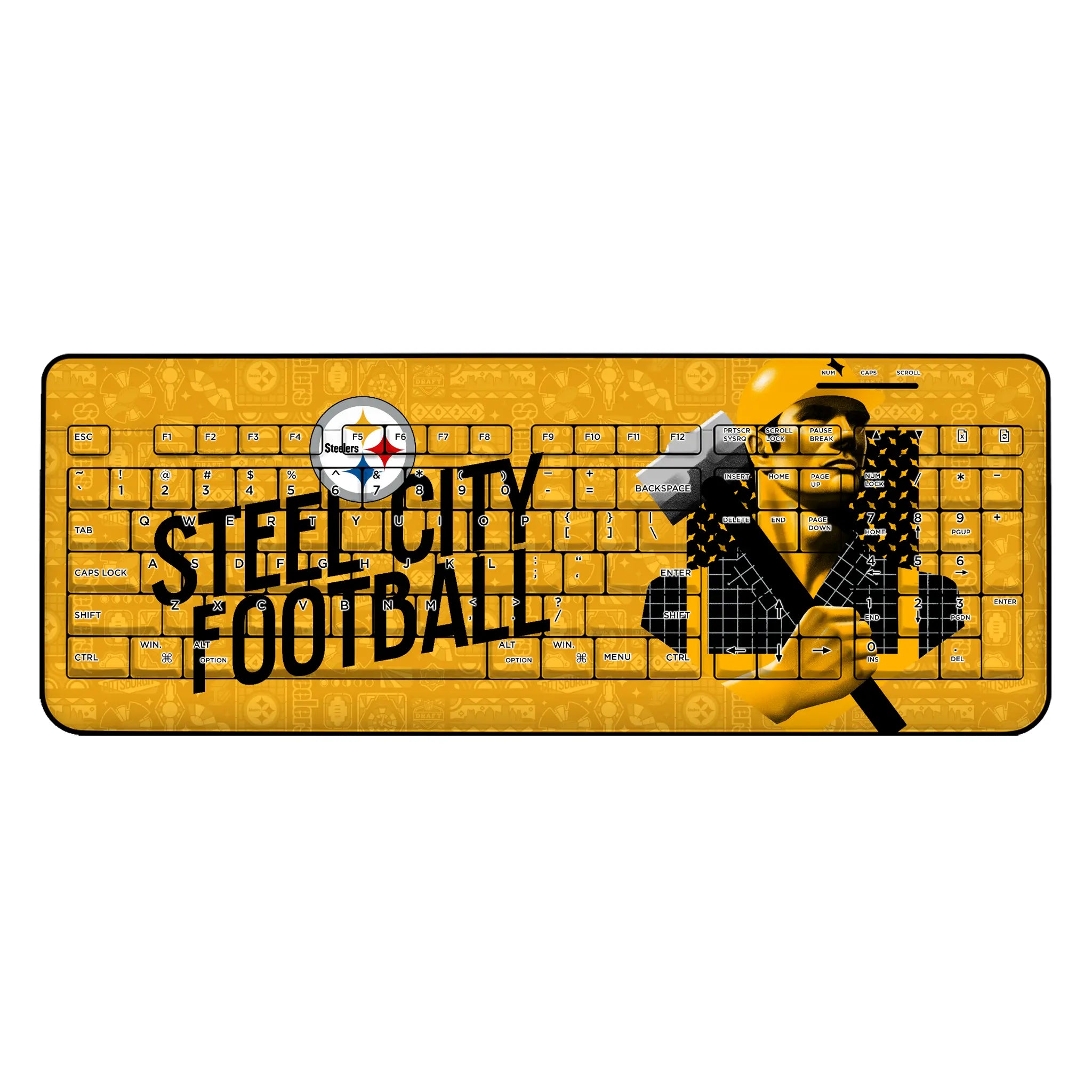 Pittsburgh Steelers 2024 Illustrated Limited Edition Wireless USB Keyboard