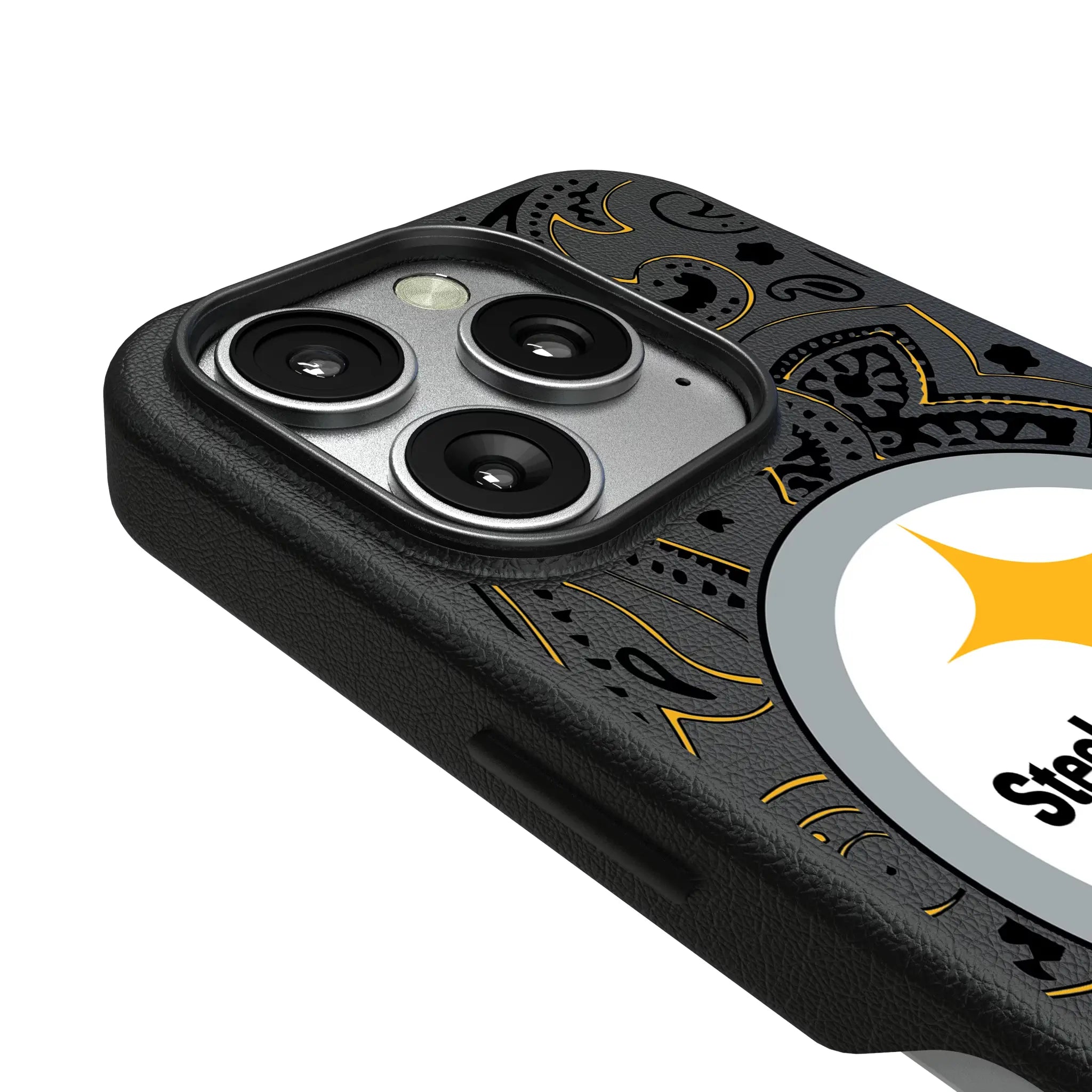 Pittsburgh Steelers Paisley MagSafe Compatible Phone Case for Apple iPhone