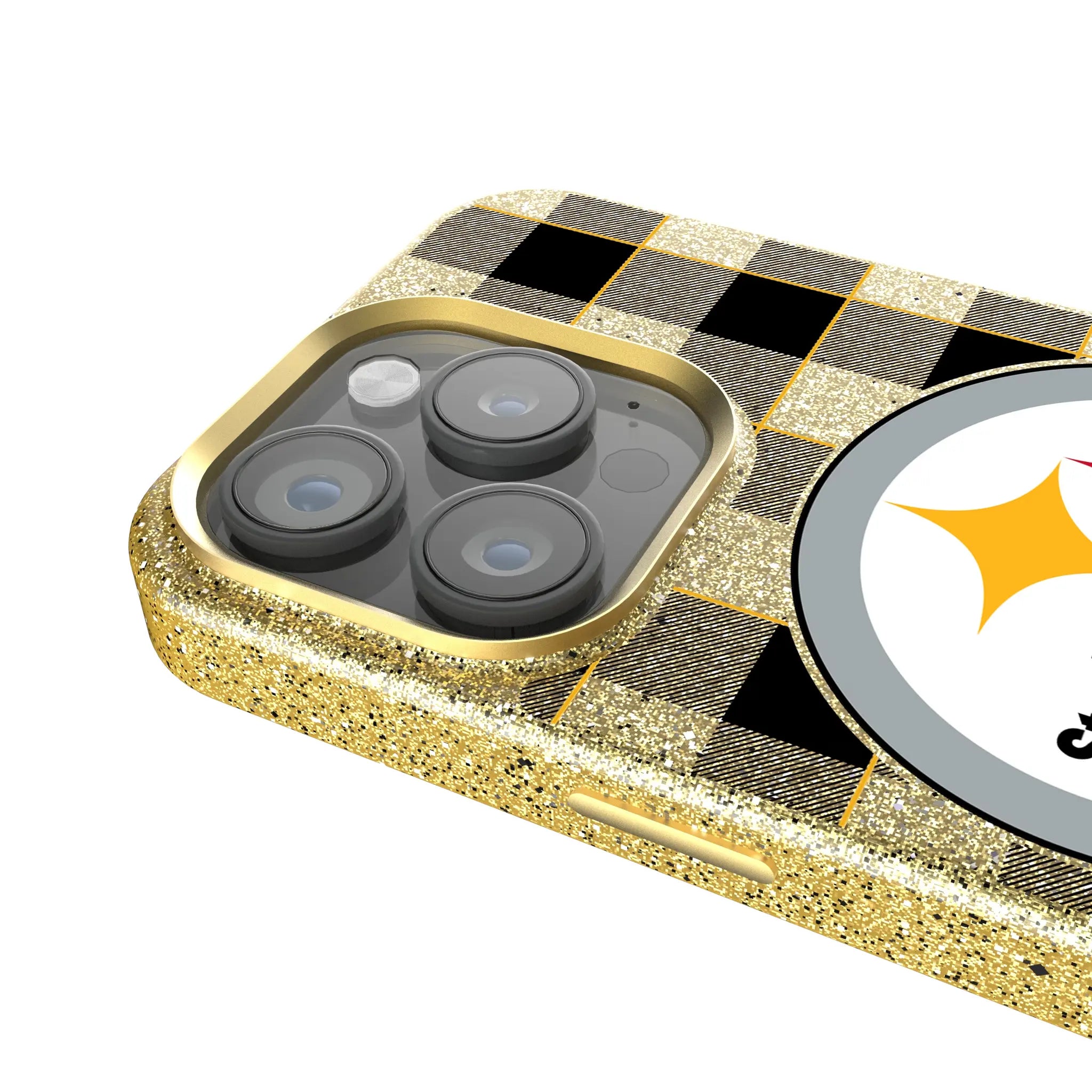 Pittsburgh Steelers Plaid Bling Phone Case