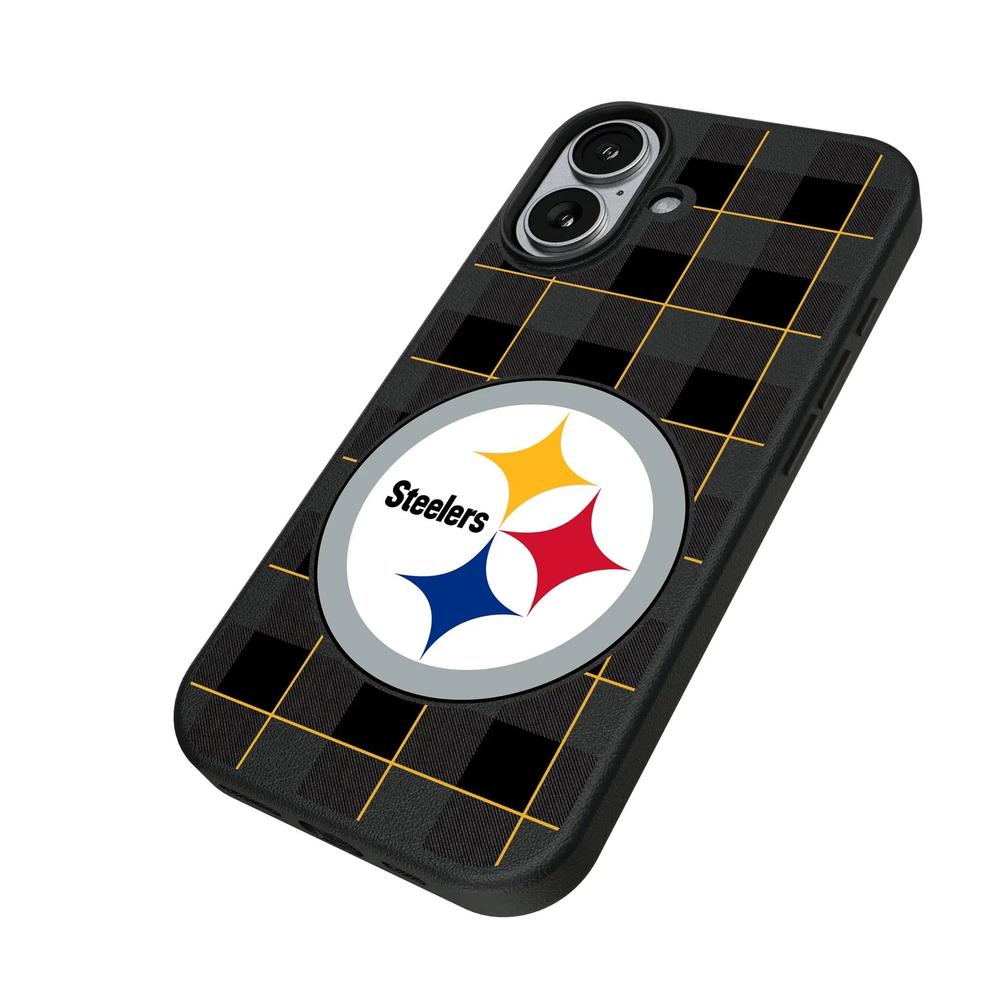 Pittsburgh Steelers Plaid MagSafe Compatible Phone Case for Apple iPhone