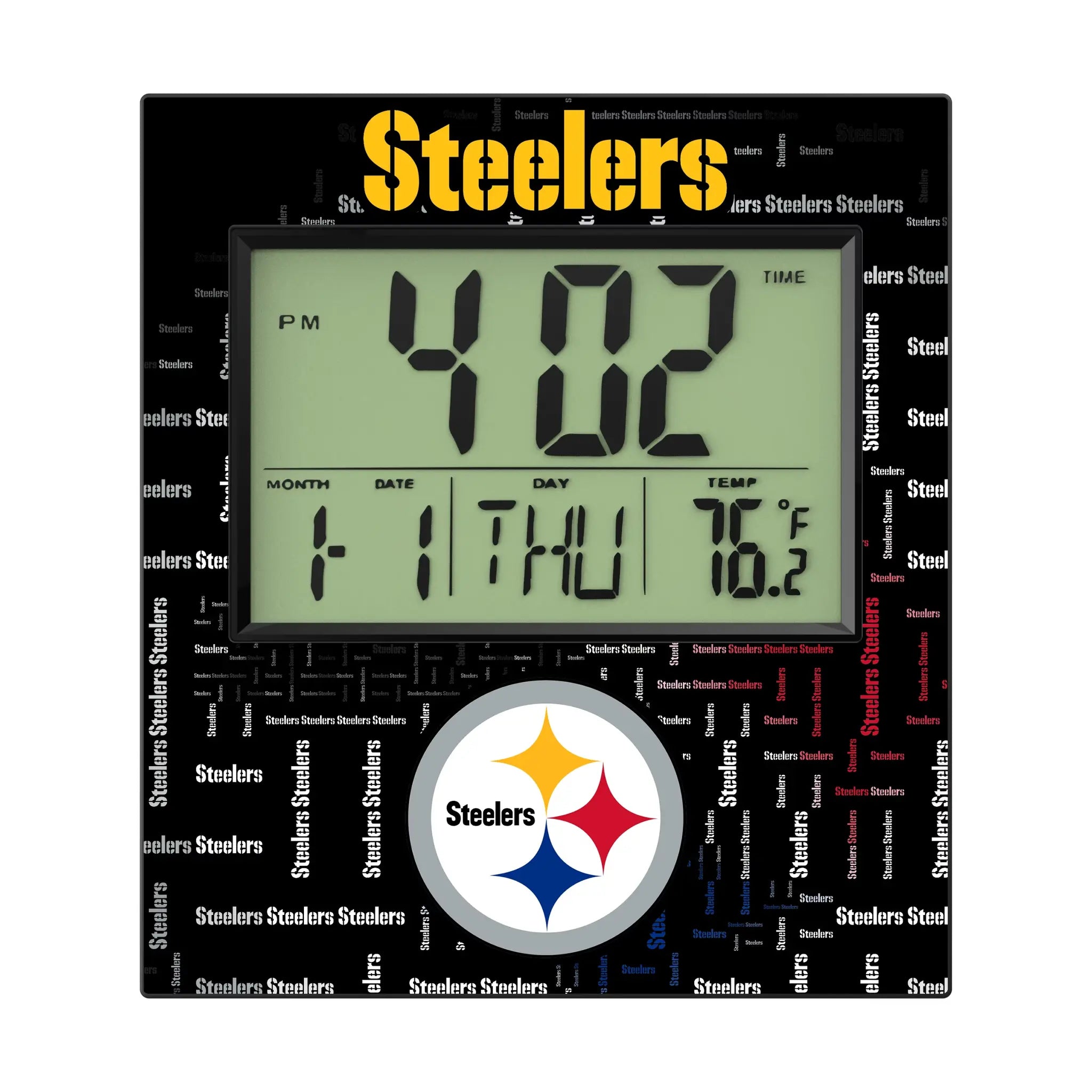 Pittsburgh Steelers Quadtile Wall Clock