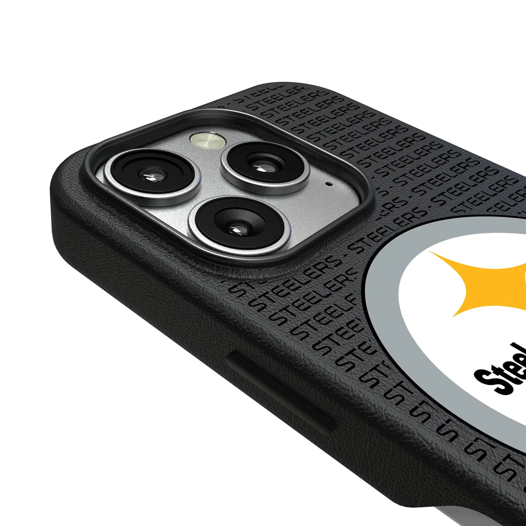 Pittsburgh Steelers Text Backdrop MagSafe Compatible Phone Case for Apple iPhone