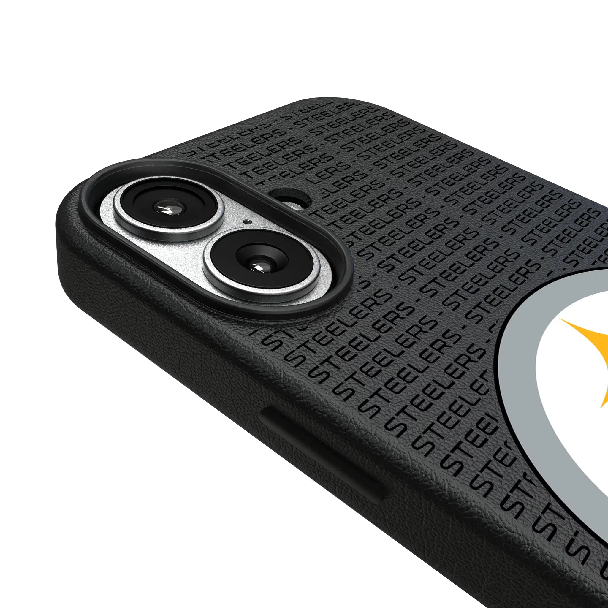 Pittsburgh Steelers Text Backdrop MagSafe Compatible Phone Case for Apple iPhone
