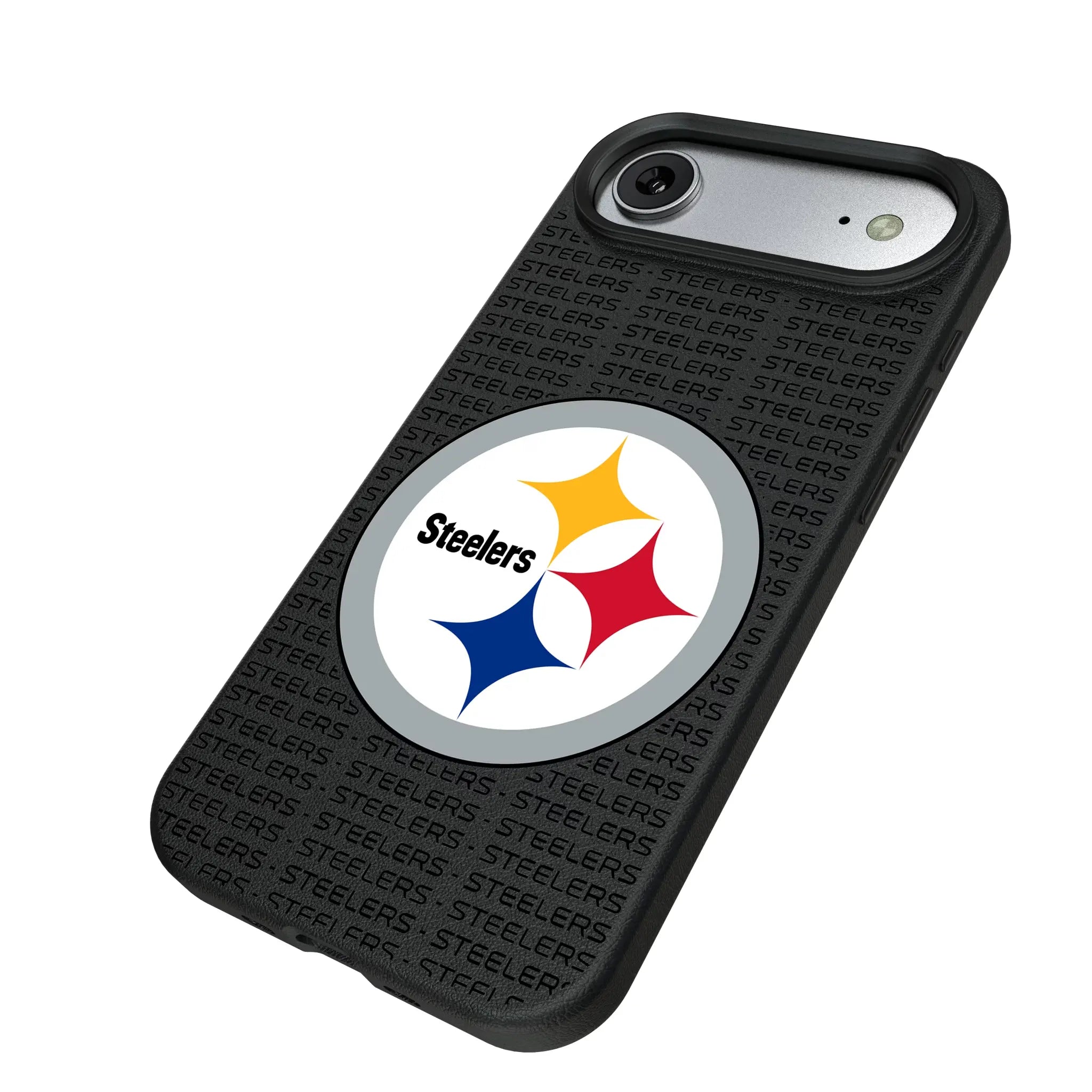 Pittsburgh Steelers Text Backdrop MagSafe Compatible Phone Case for Apple iPhone