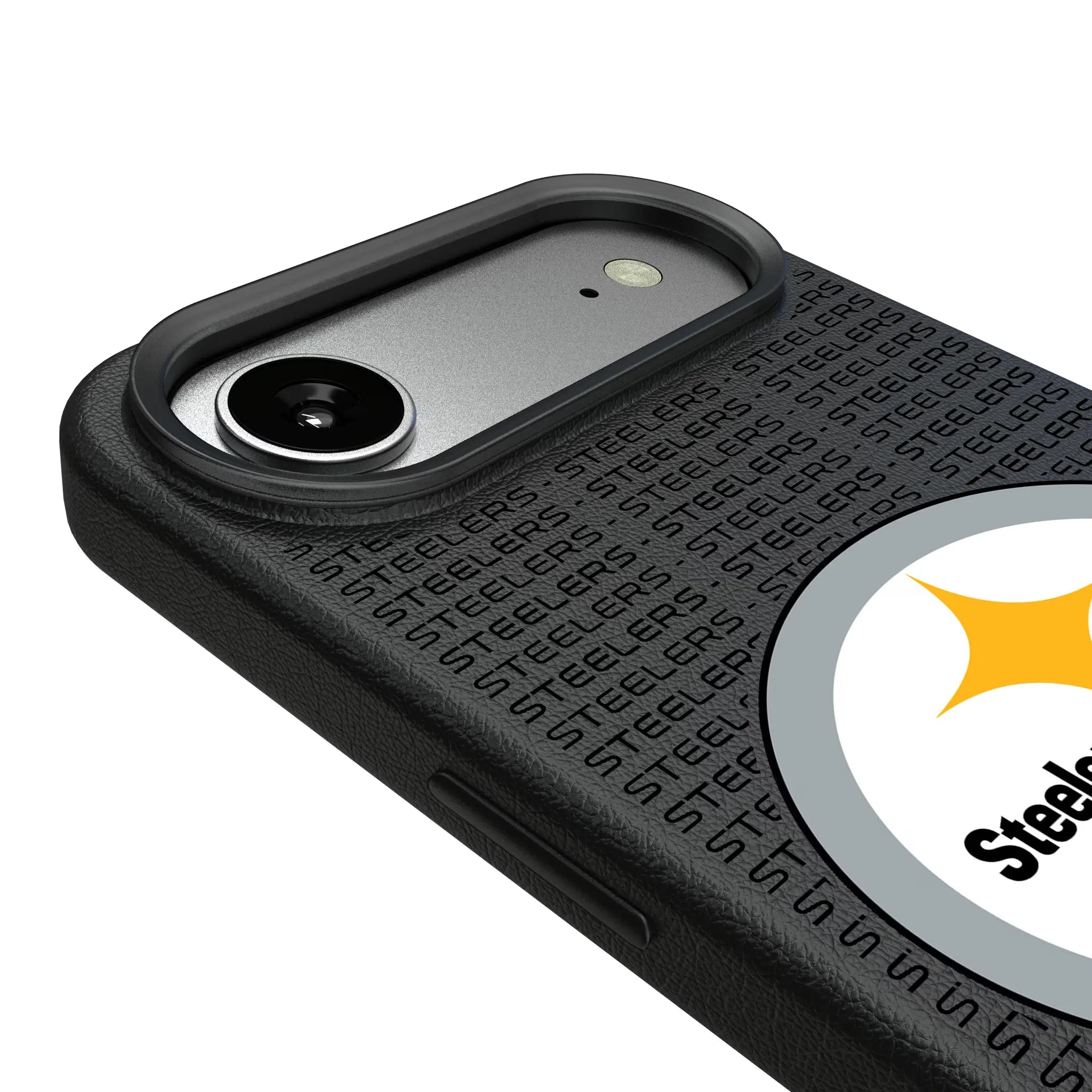 Pittsburgh Steelers Text Backdrop MagSafe Compatible Phone Case for Apple iPhone