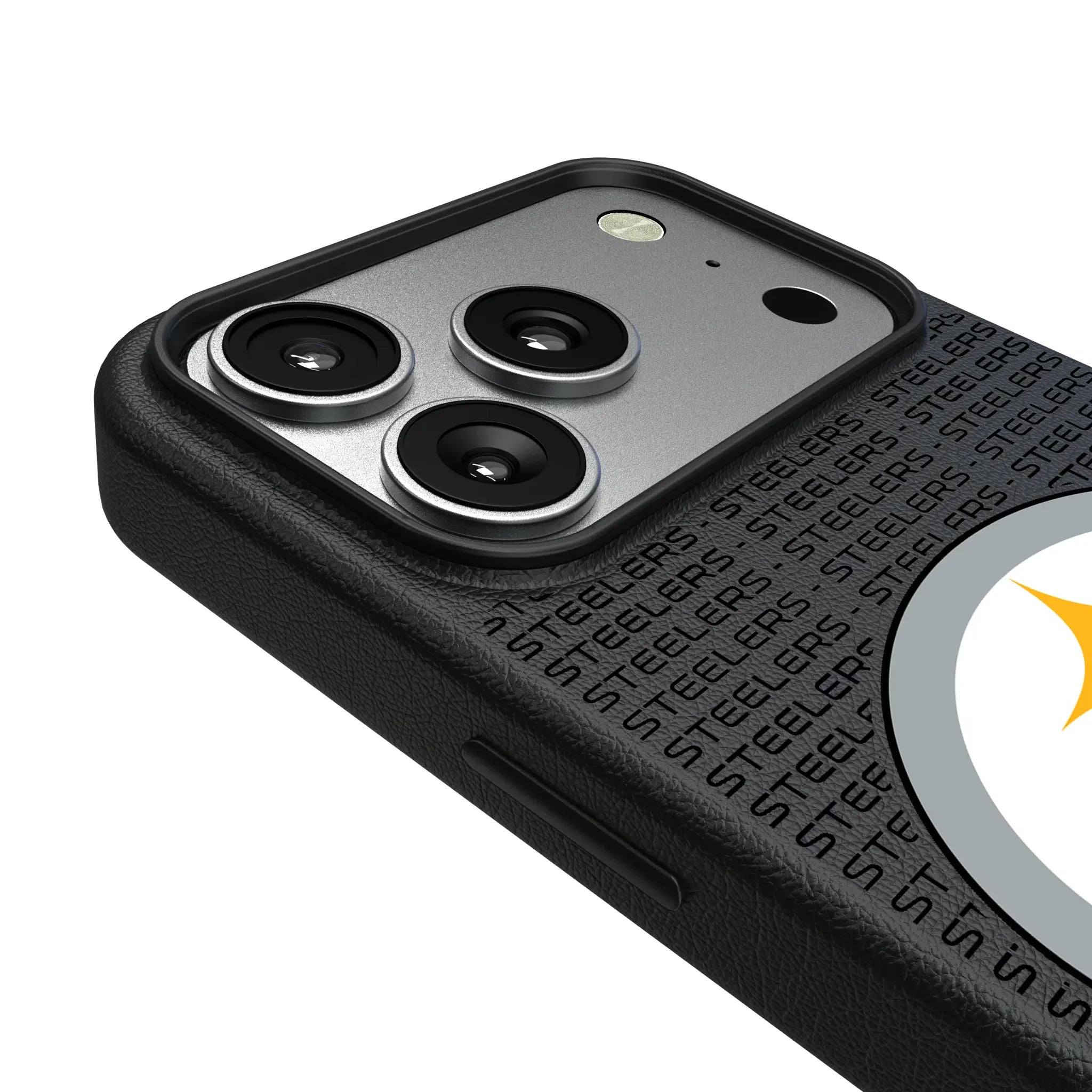 Pittsburgh Steelers Text Backdrop MagSafe Compatible Phone Case for Apple iPhone