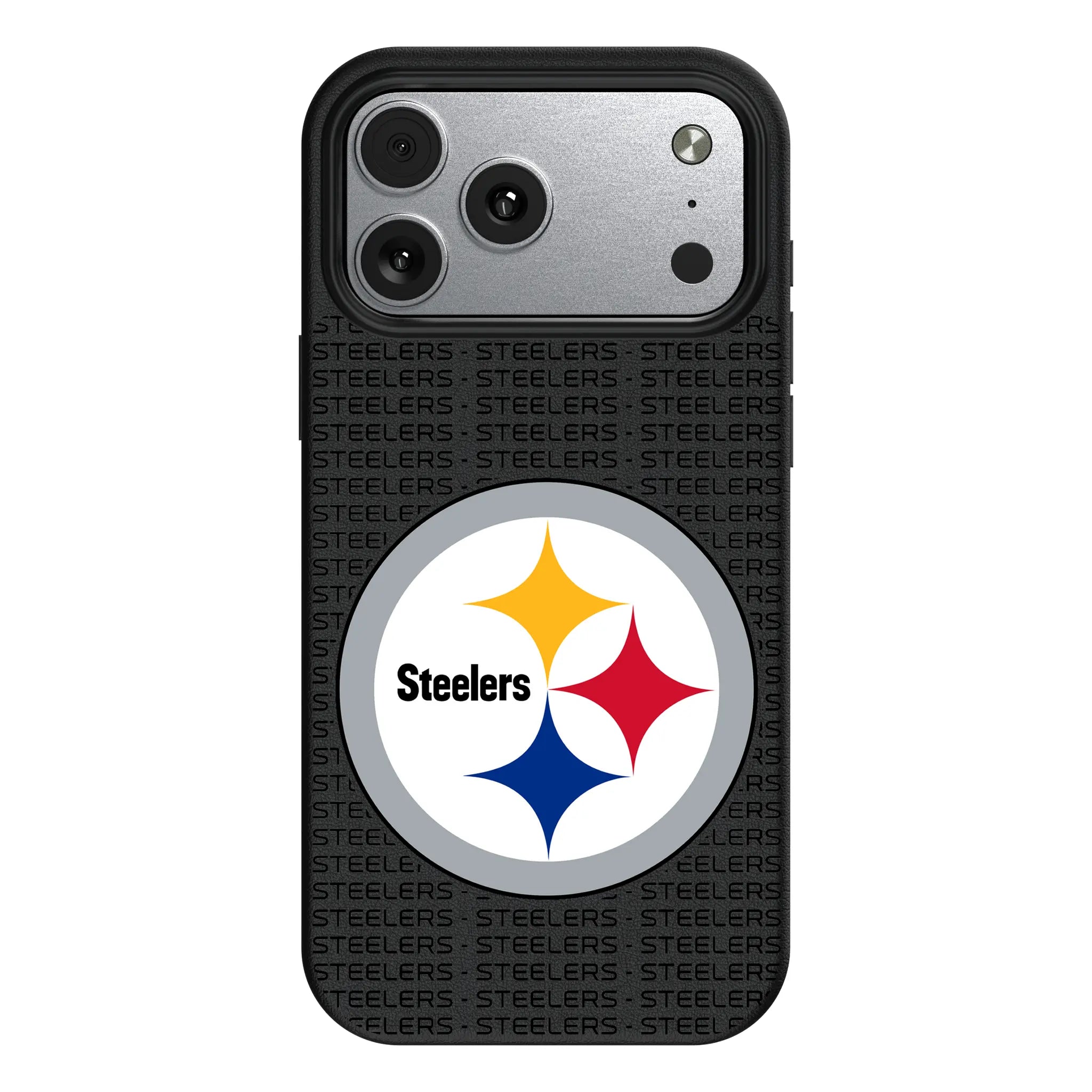 Pittsburgh Steelers Text Backdrop MagSafe Compatible Phone Case for Apple iPhone