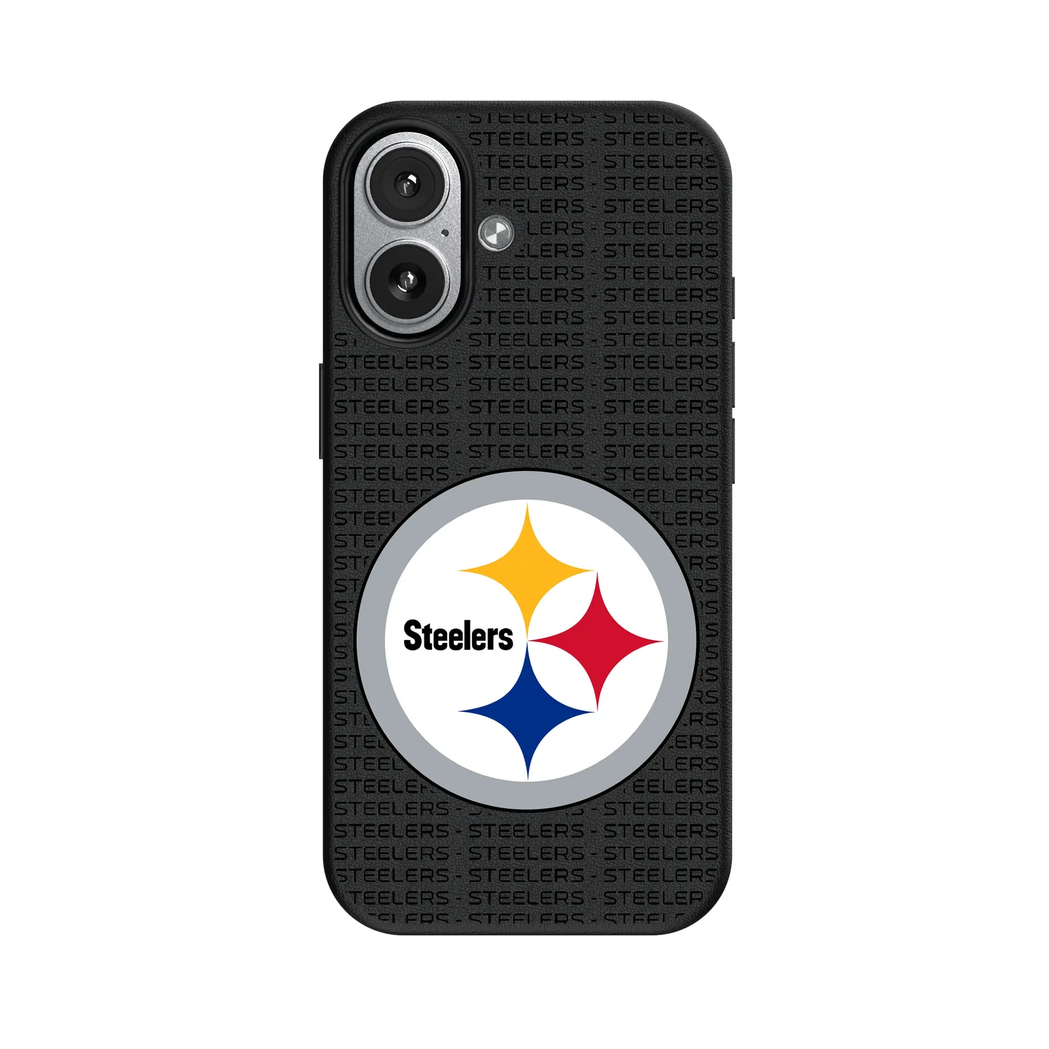 Pittsburgh Steelers Text Backdrop MagSafe Compatible Phone Case for Apple iPhone