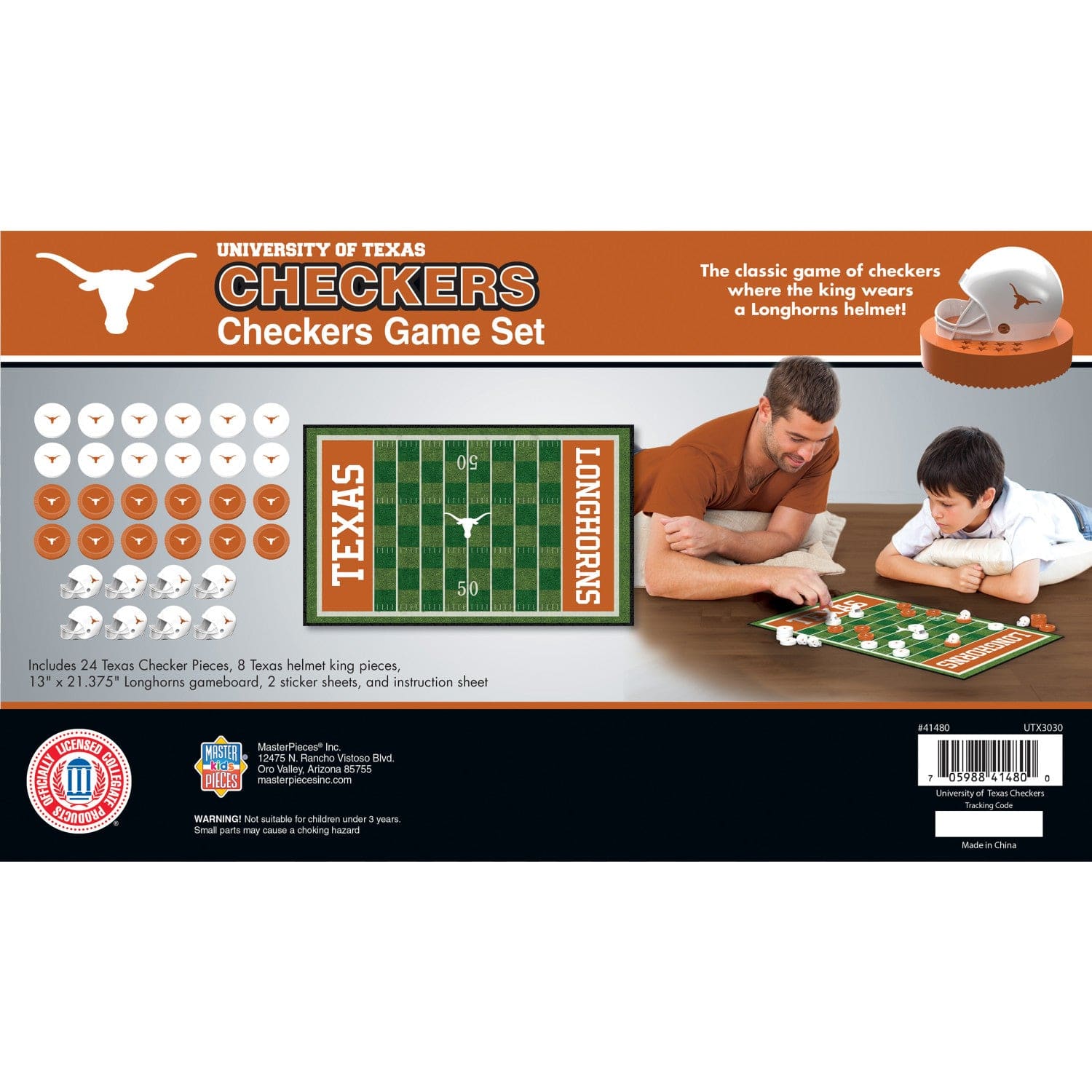 Texas Longhorns Checkers Game - Sports Gifts, Sports Memorabilia, Sports Collectibles, Fan Shop