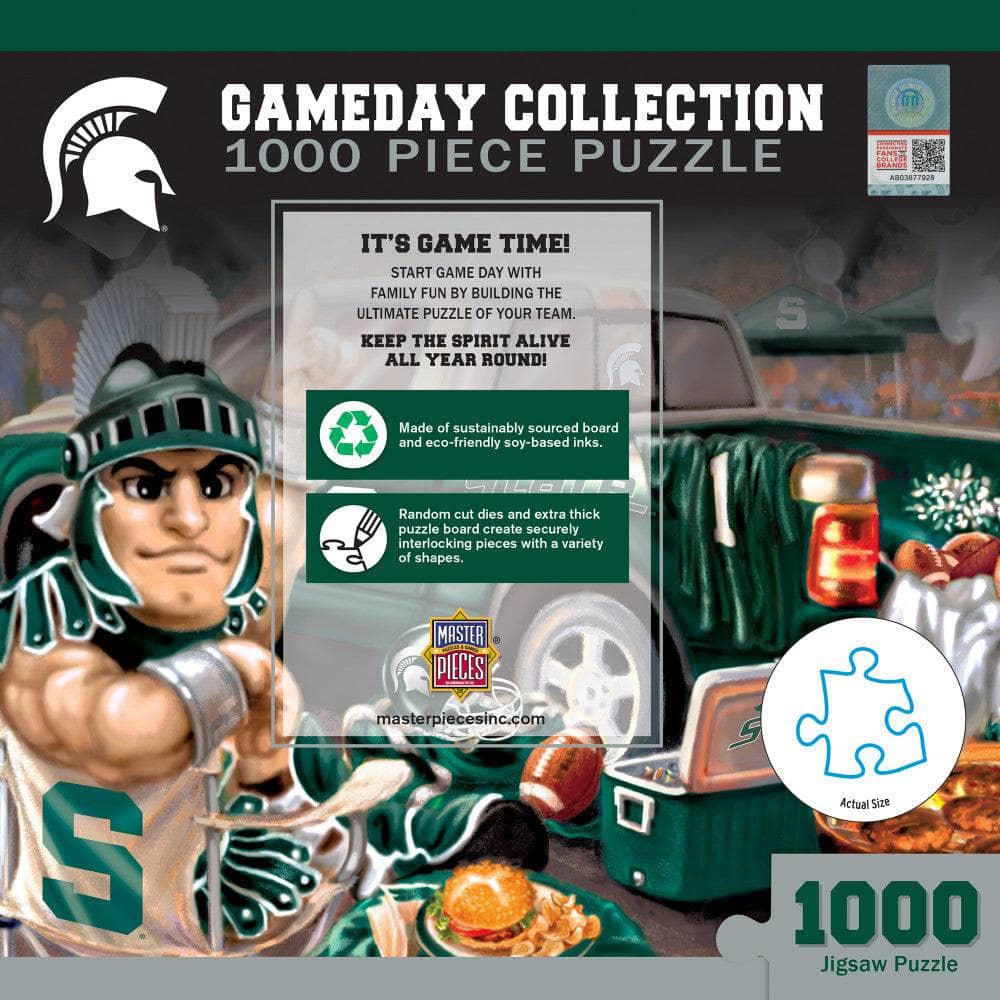 Michigan State Spartans Gameday 1000 Piece Jigsaw Puzzle - Sports Gifts, Sports Memorabilia, Sports Collectibles, Fan Shop