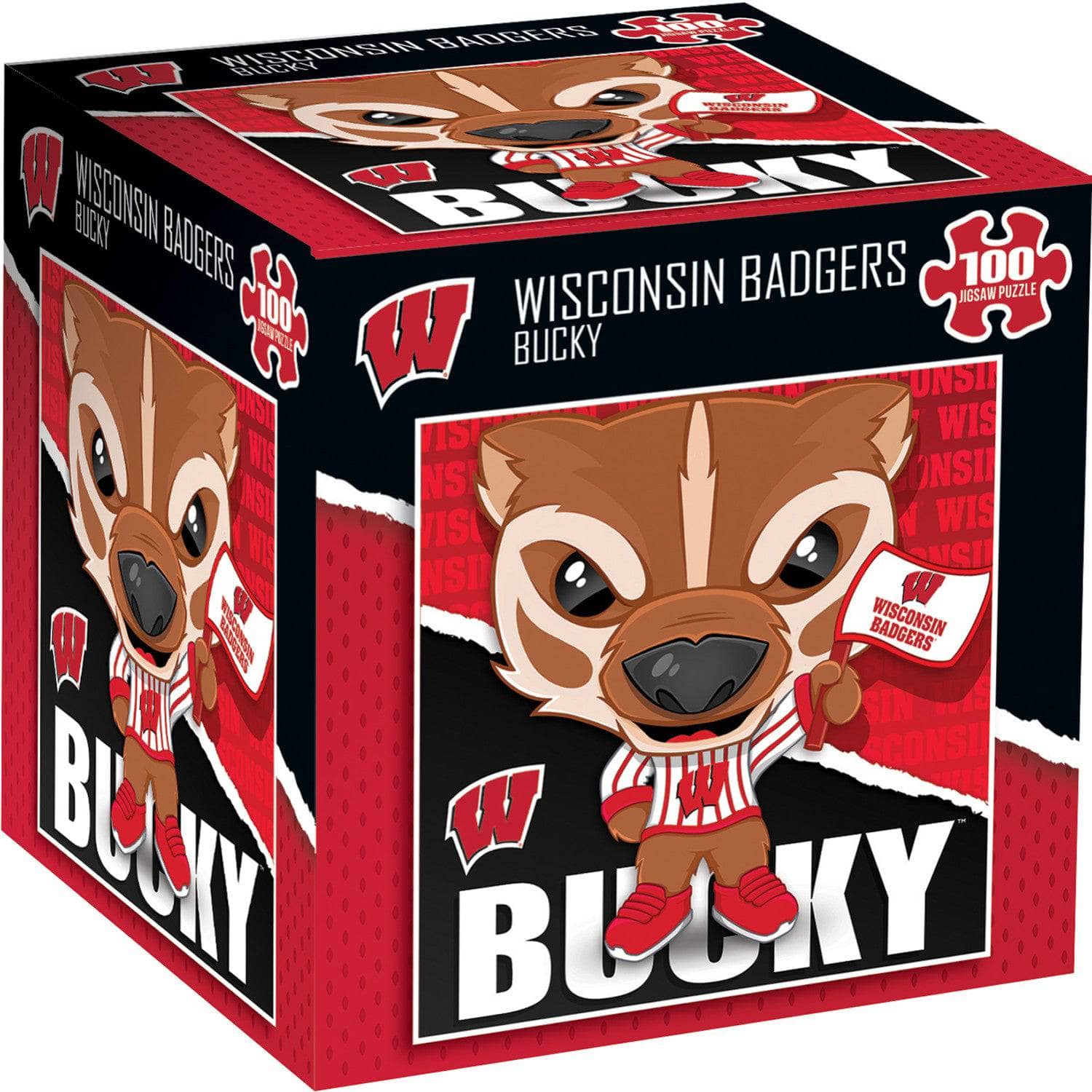Bucky Badger 100-Piece Jigsaw Puzzle - Wisconsin Spirit - Sports Gifts, Sports Memorabilia, Sports Collectibles, Fan Shop
