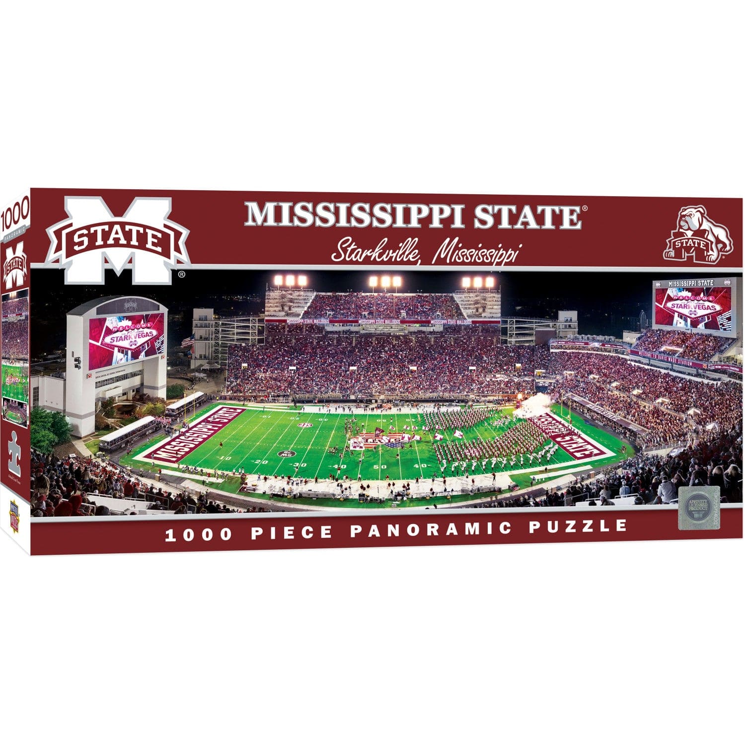 Mississippi State Bulldogs 1000 Piece Panoramic Jigsaw Puzzle - Sports Gifts, Sports Memorabilia, Sports Collectibles, Fan Shop