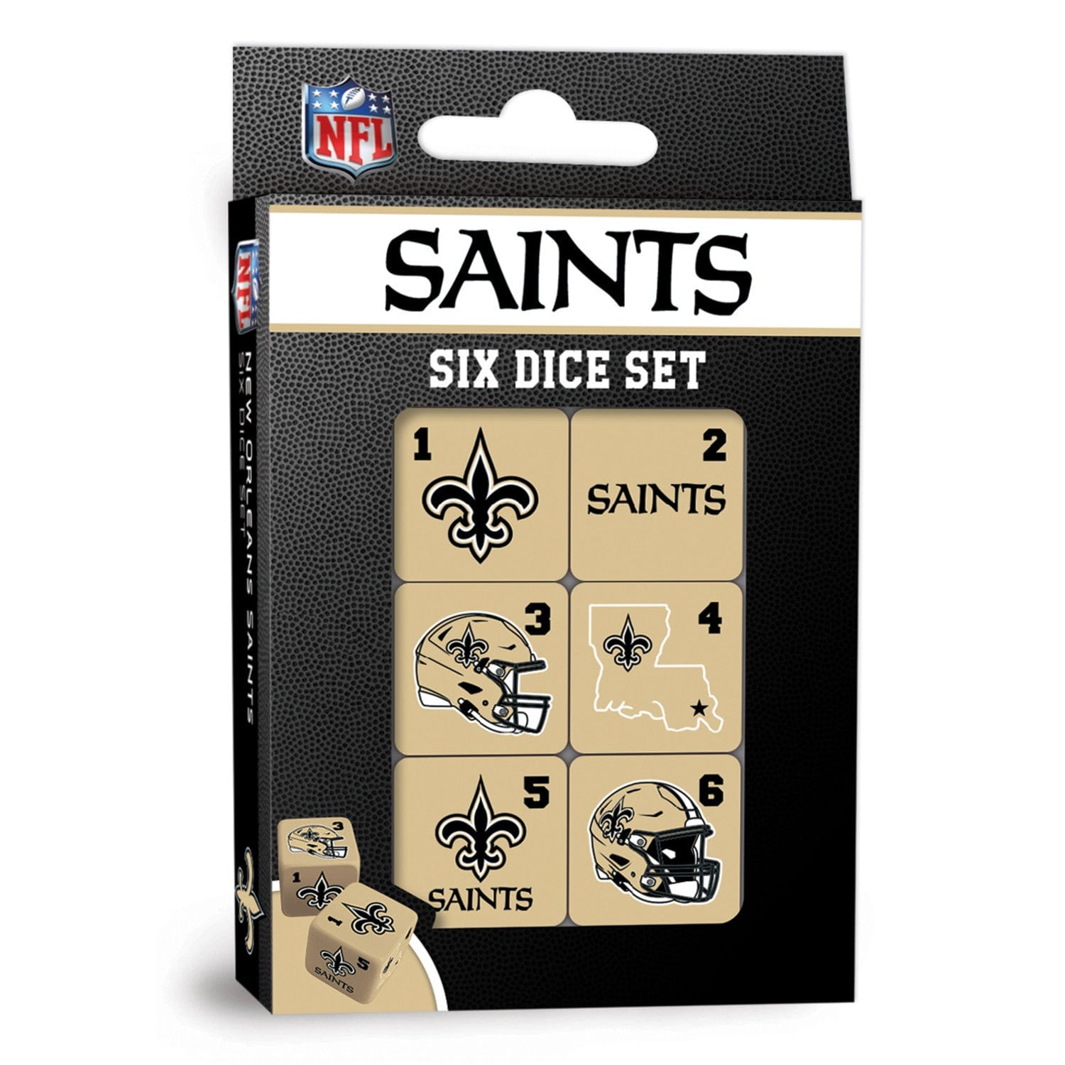 New Orleans Saints Official Dice Set - Sports Gifts, Sports Memorabilia, Sports Collectibles, Fan Shop