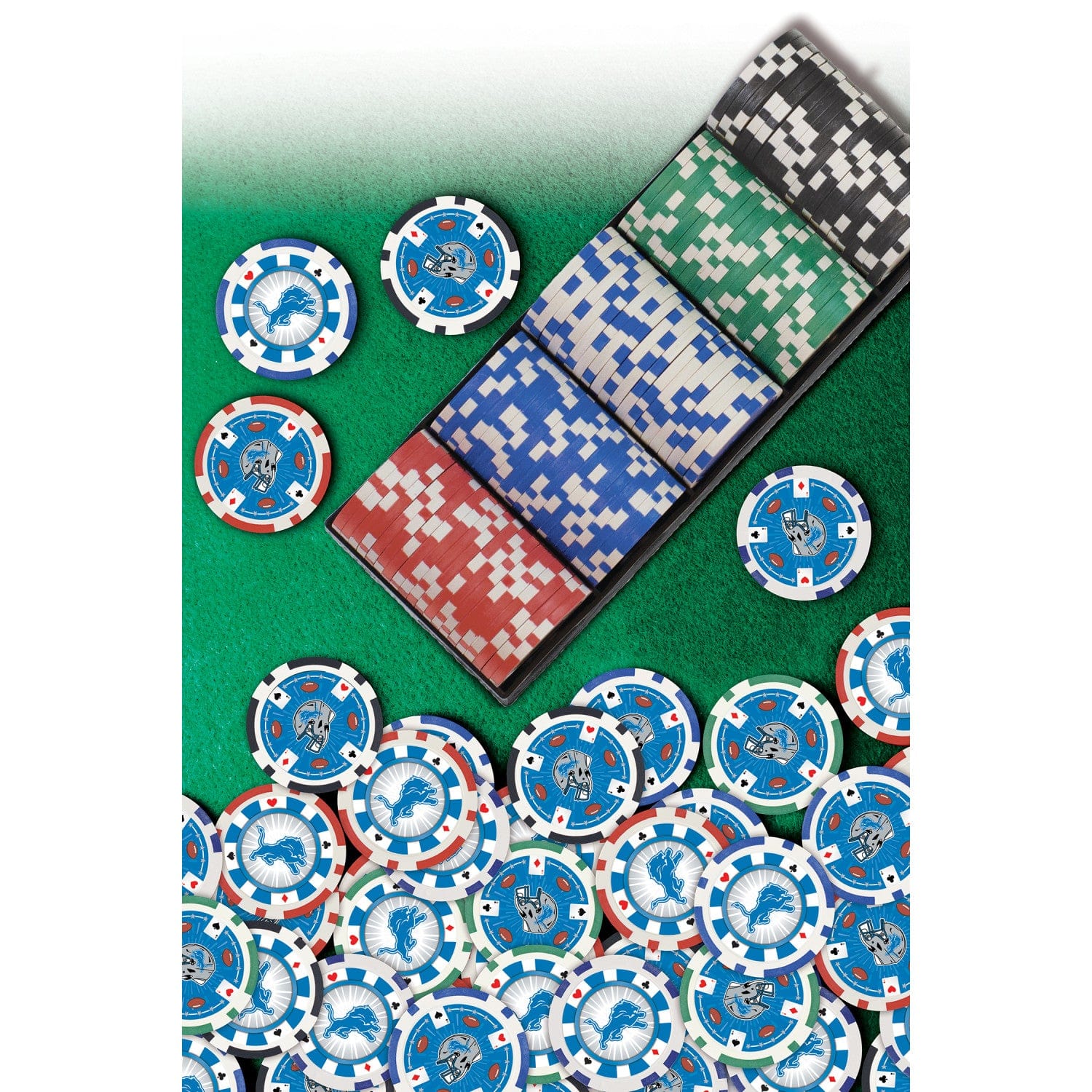 Detroit Lions 100-Piece Poker Chip Set