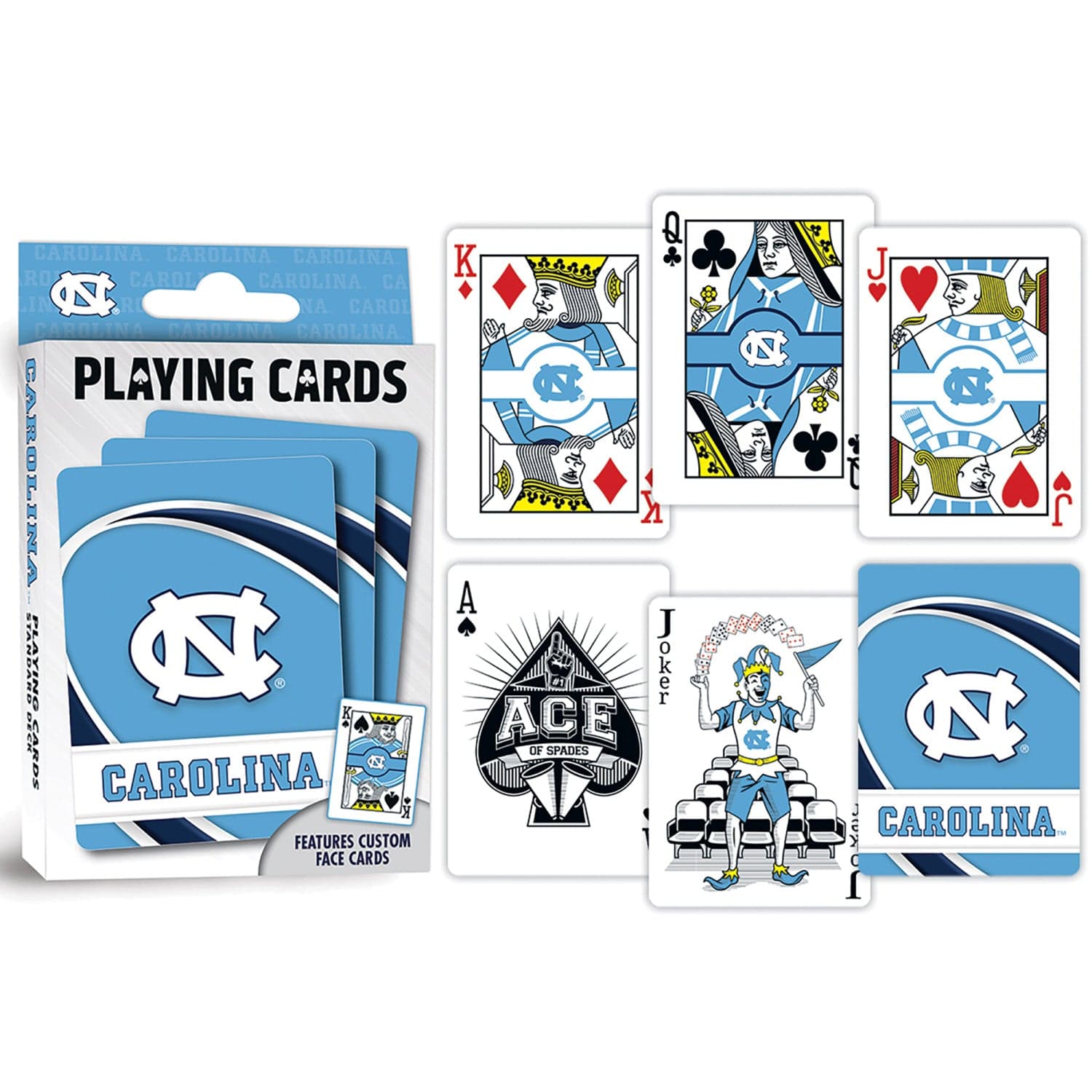 UNC Tar Heels Playing Cards - Official 54 Card Deck - Sports Gifts, Sports Memorabilia, Sports Collectibles, Fan Shop